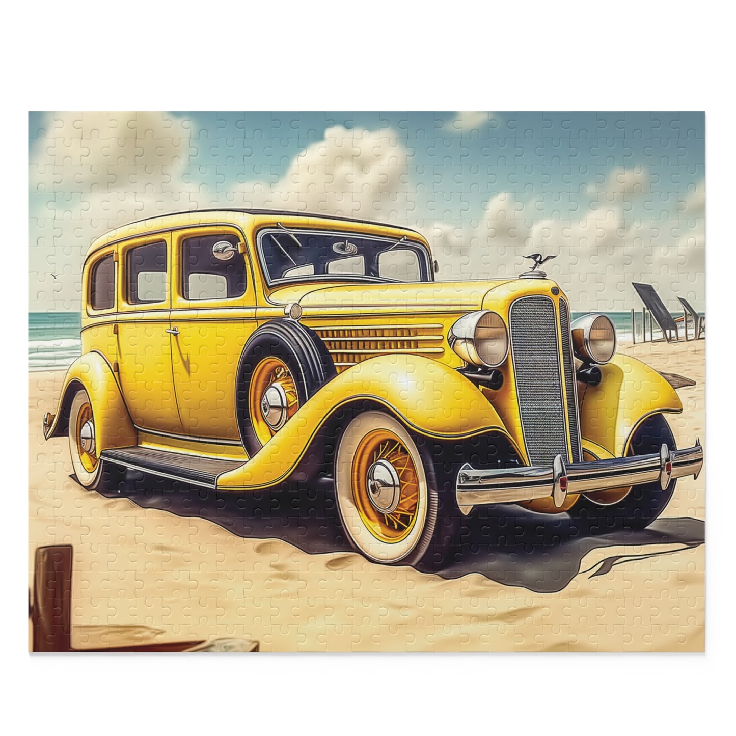 Personalised/Non-Personalised Puzzle, Vintage Car (120, 252, 500-Piece)