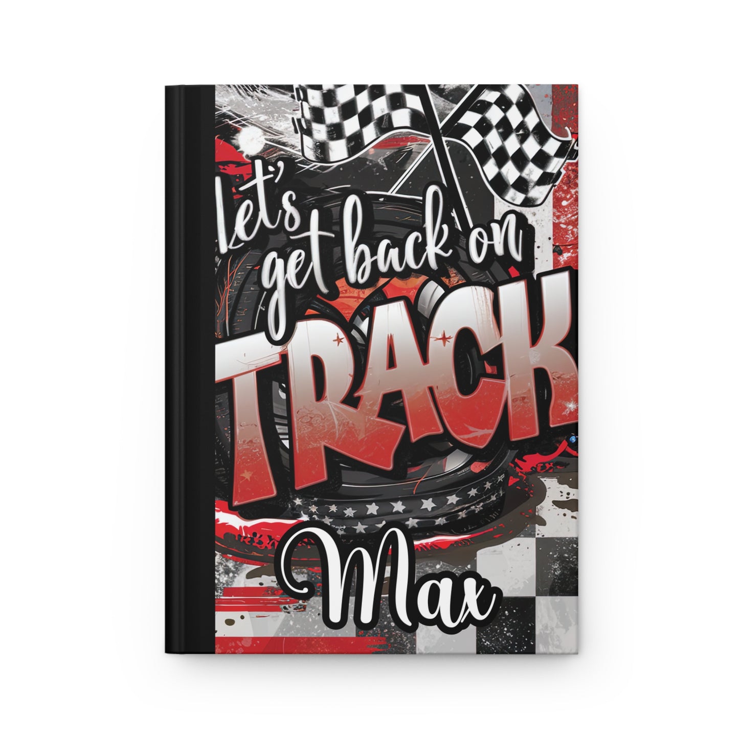 Personalised Hardcover Journal Matte, Let's Get back on Track, awd-1653