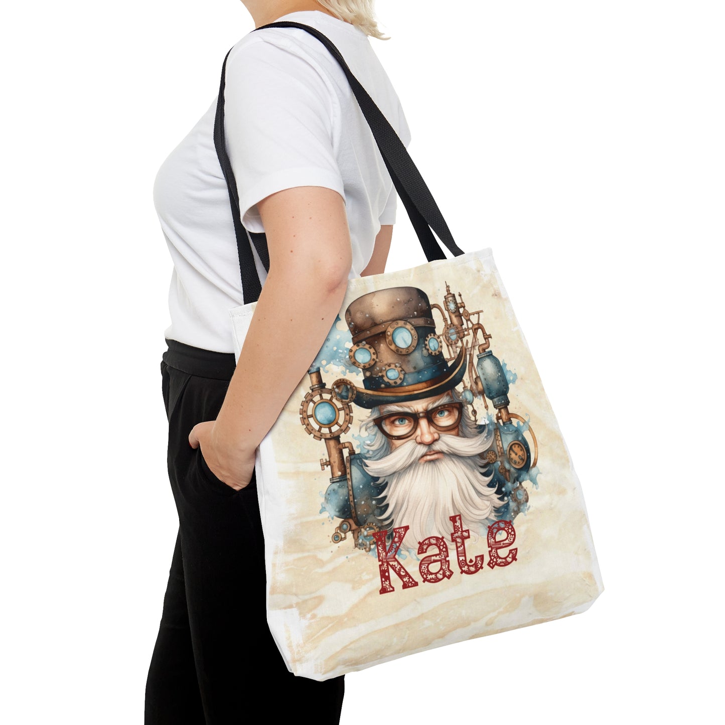 Steampunk Personalised Tote Bag, Steampunk Christmas bag, Christmas Tote Bag, Personalised/Non-Personalised