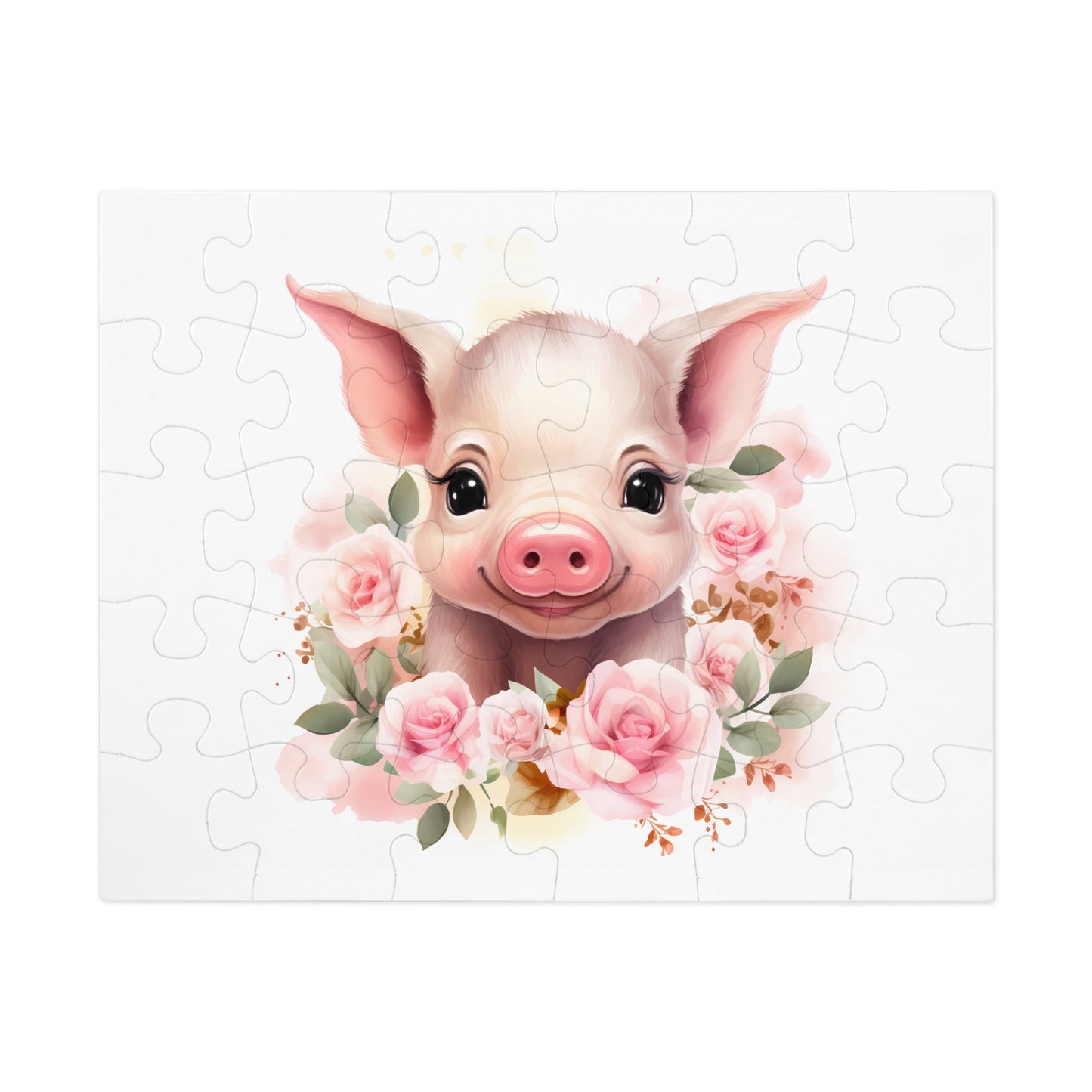 Jigsaw Puzzle, Pig, Personalised/Non-Personalised (30, 110, 252, 500,1000-Piece)