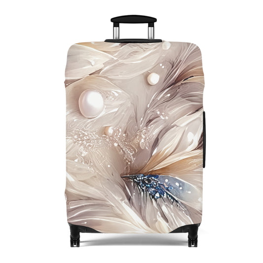 Luggage Cover, Beige Floral-3