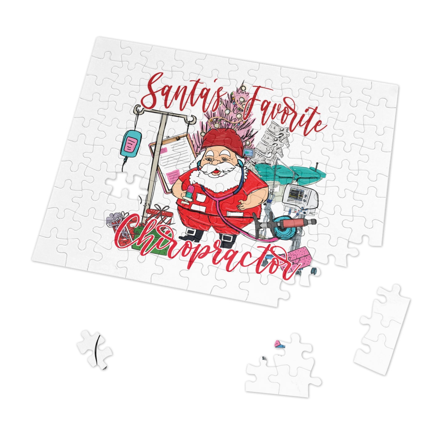 Puzzle, Santa's Favorite Chiropractor, Personalised/Non-Personalised (30, 110, 252, 500,1000-Piece)