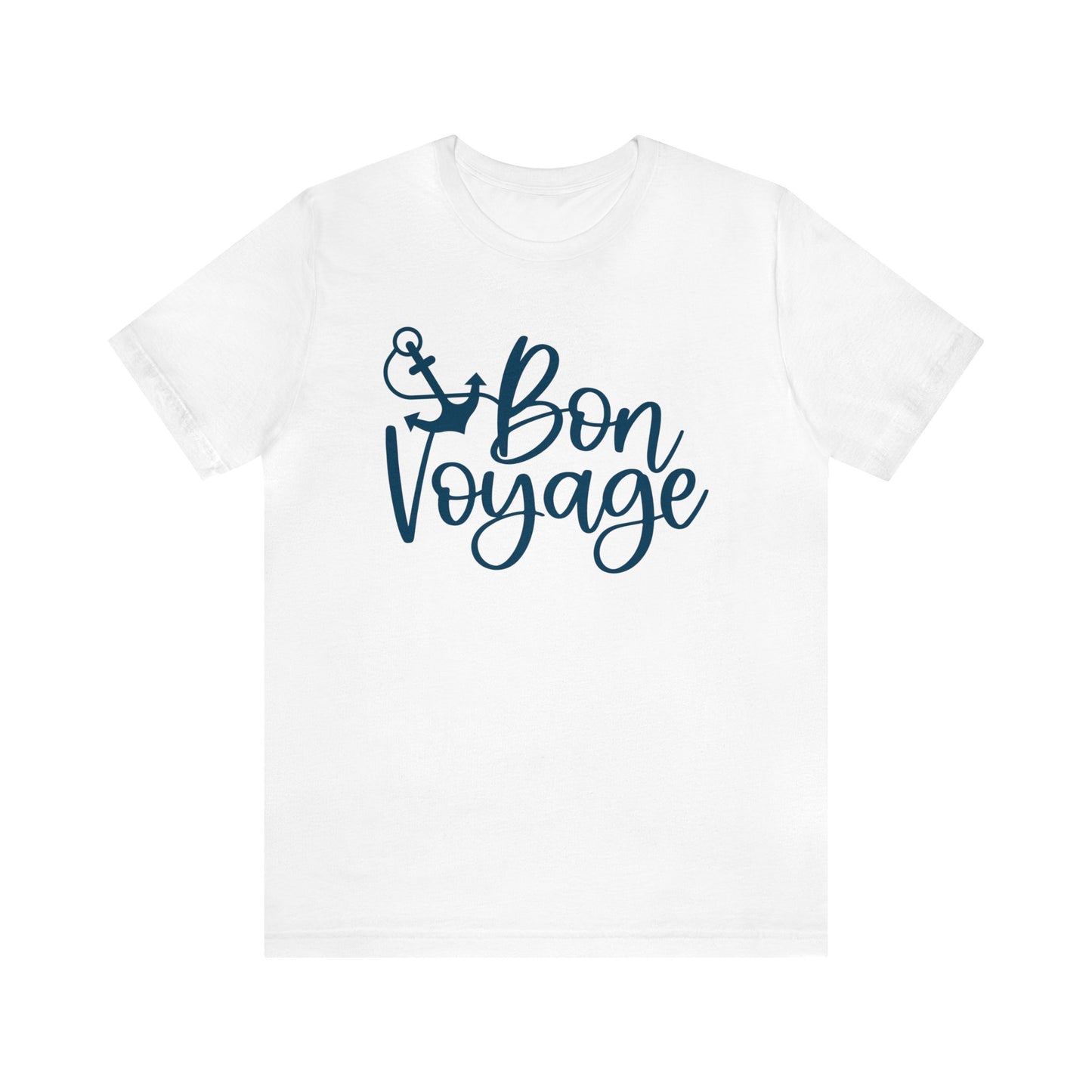 Unisex Adults Jersey Short Sleeve Tee, Cruise Tee, Bon Voyage, 100% Cotton, Light Fabric 142 g/m²