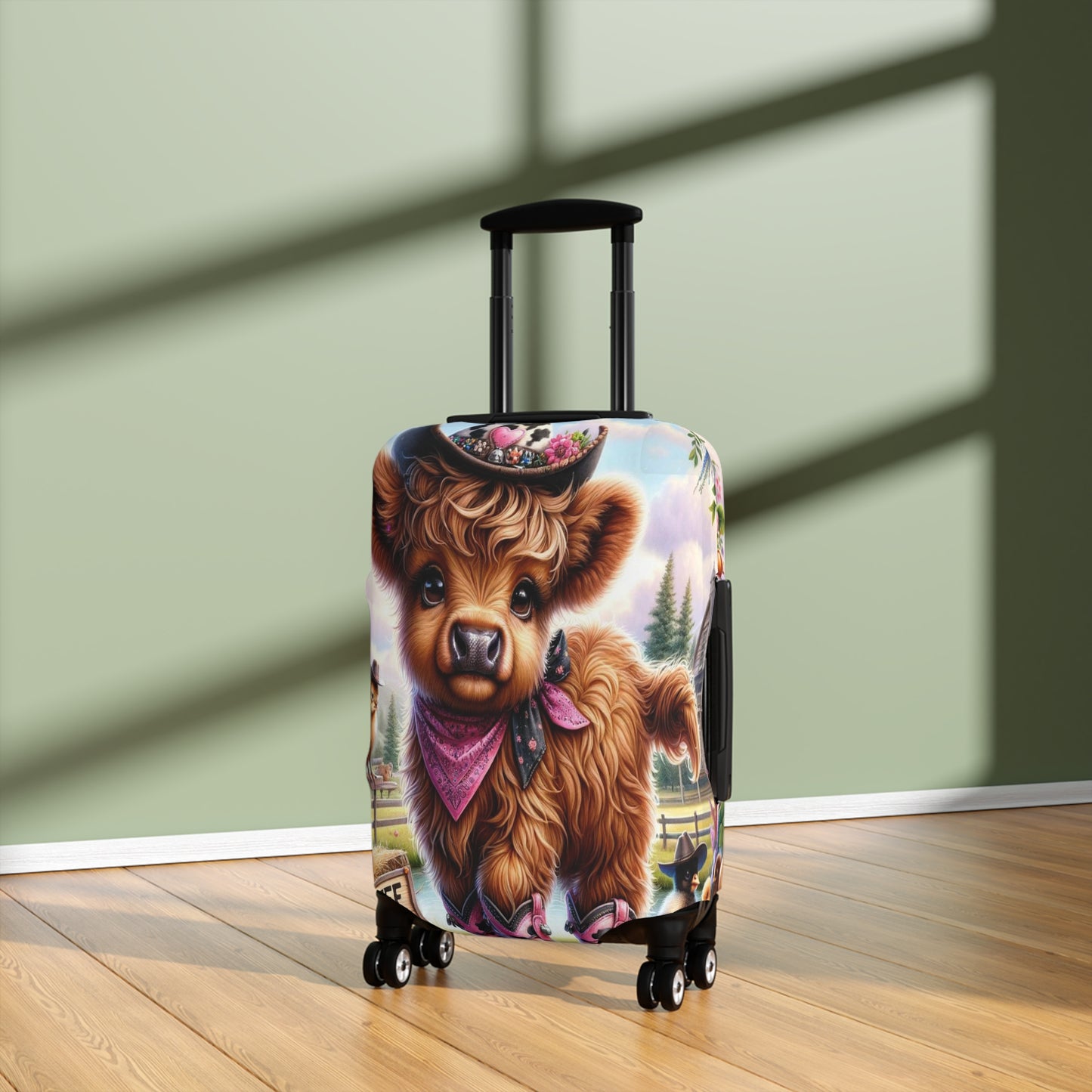 Luggage Cover, Highland Cow, Country and Western, awd-1417