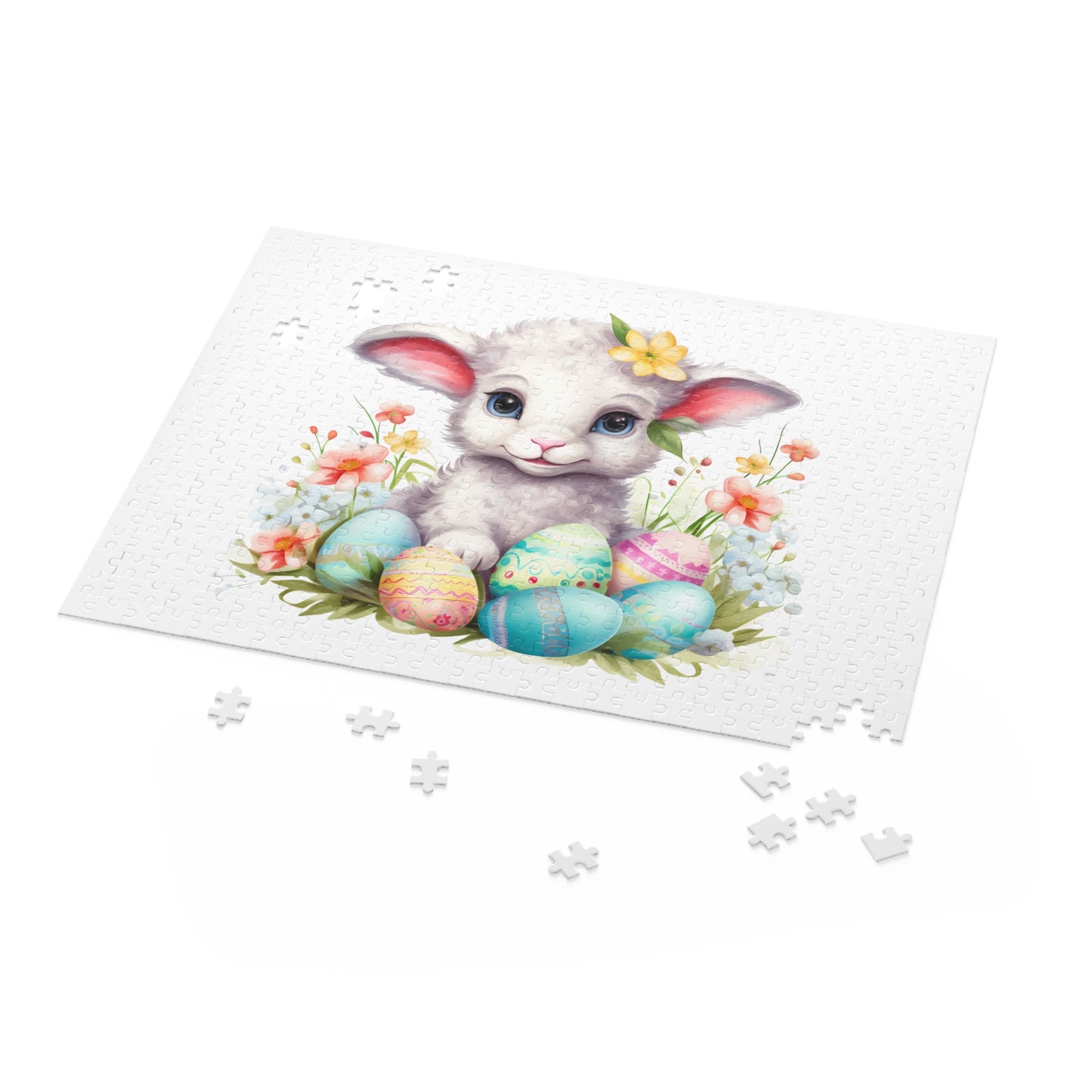 Personalised/Non-Personalised Puzzle, Easter, Lamb (120, 252, 500-Piece)