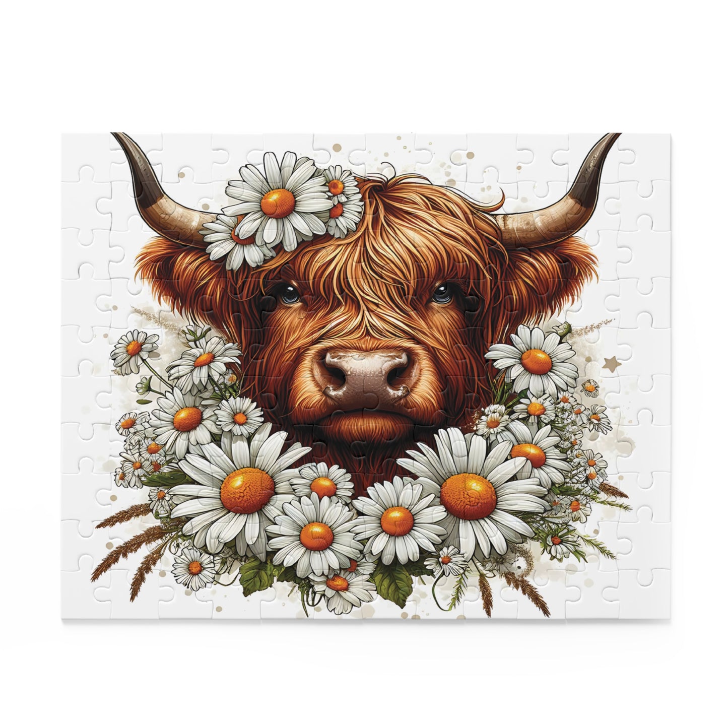 Personalised/Non-Personalised Puzzle, Highland Cow (120, 252, 500-Piece)