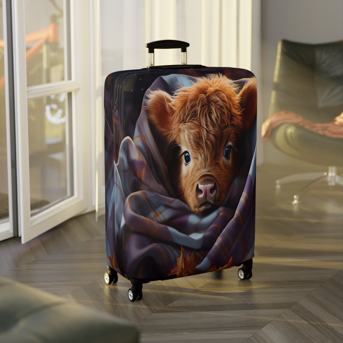 Luggage Cover, Highland Cow, awd-044