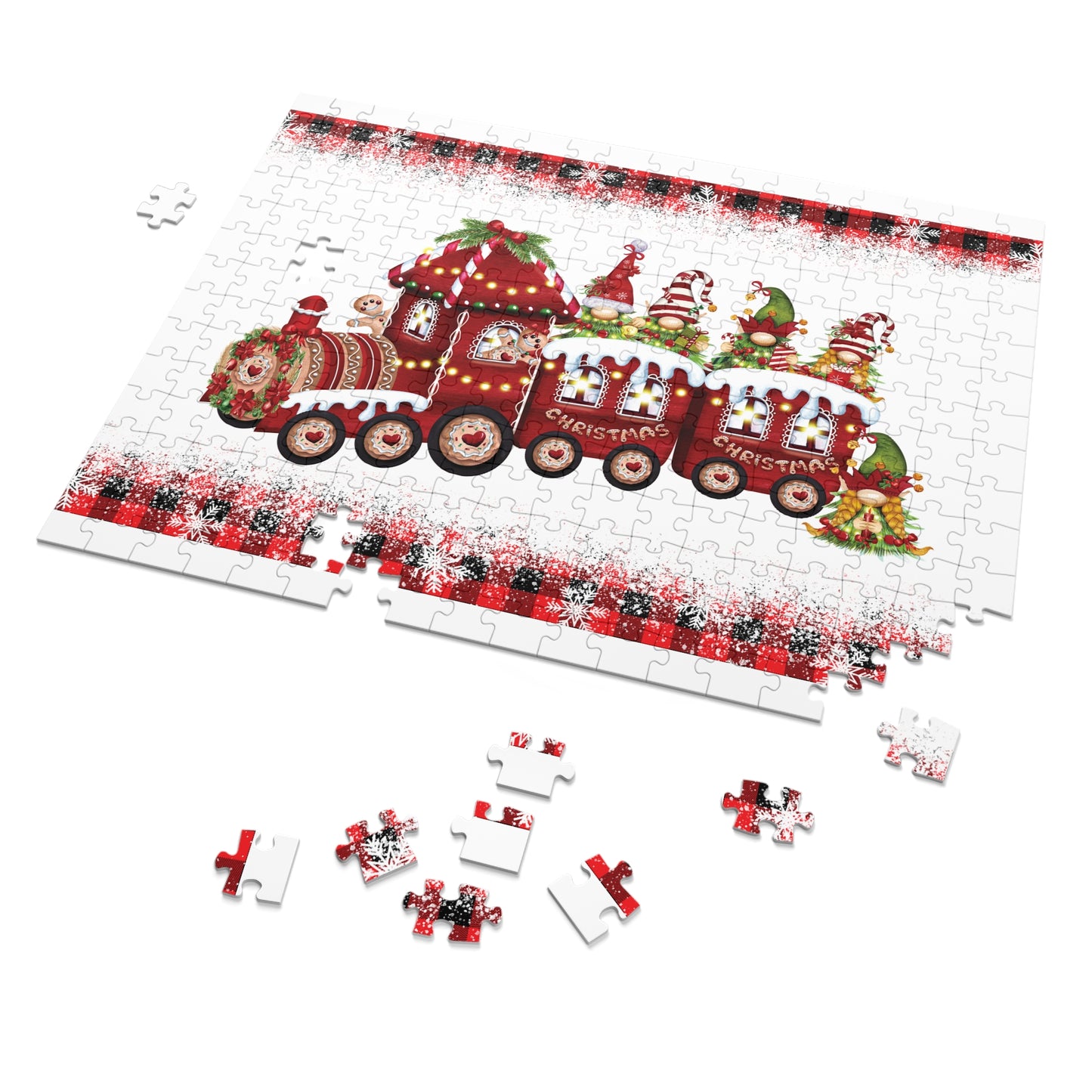 Jigsaw Puzzle, Christmas, Train, Personalised/Non-Personalised (30, 110, 252, 500,1000-Piece)