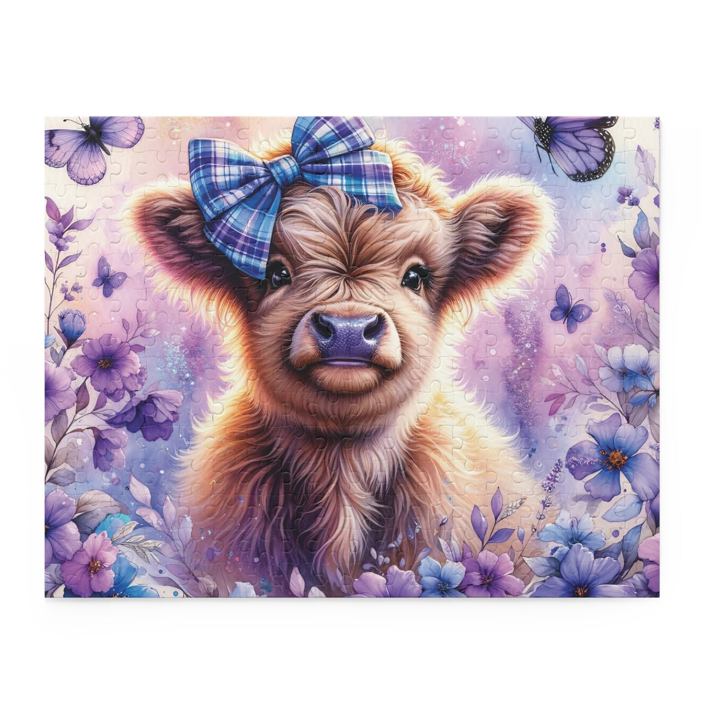 Personalised/Non-Personalised Puzzle, Highland Cow (120, 252, 500-Piece)