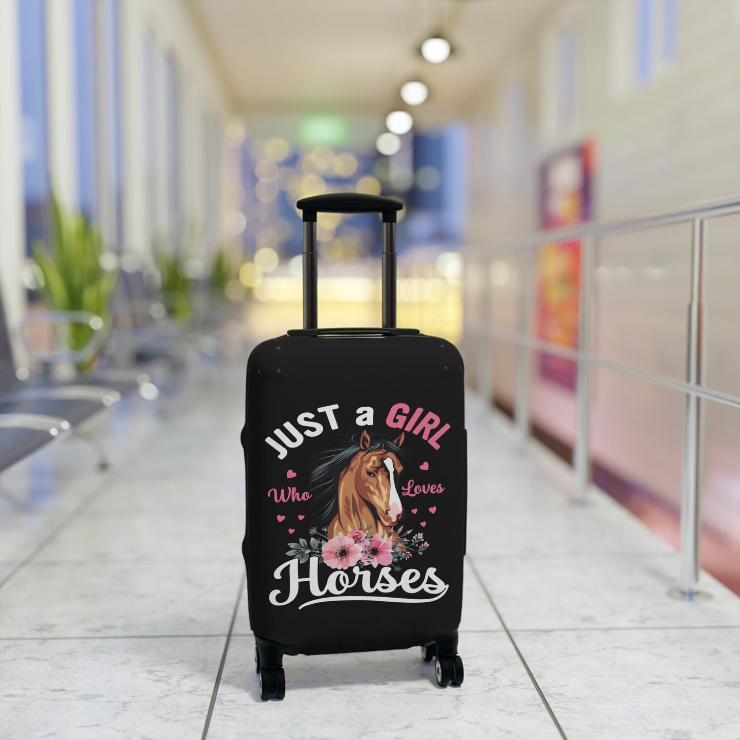 Luggage Cover, Just a Girl who Loves Horses, awd-4035