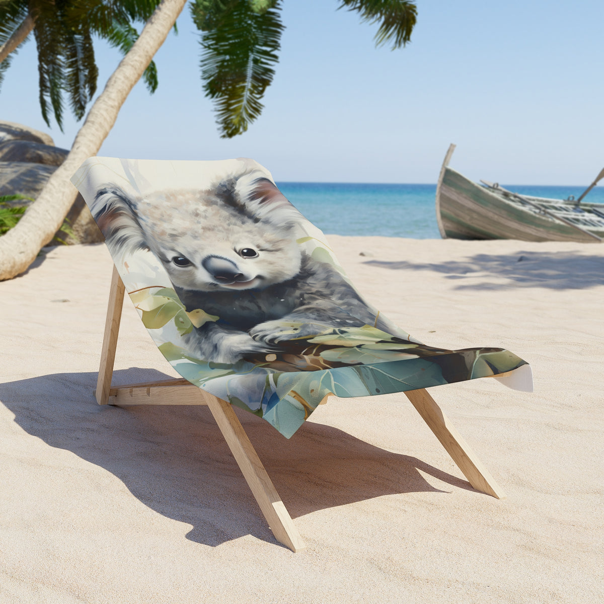 Beach Towel, Australian Animals, Koala, Polycotton Towel, 2 sizes Available