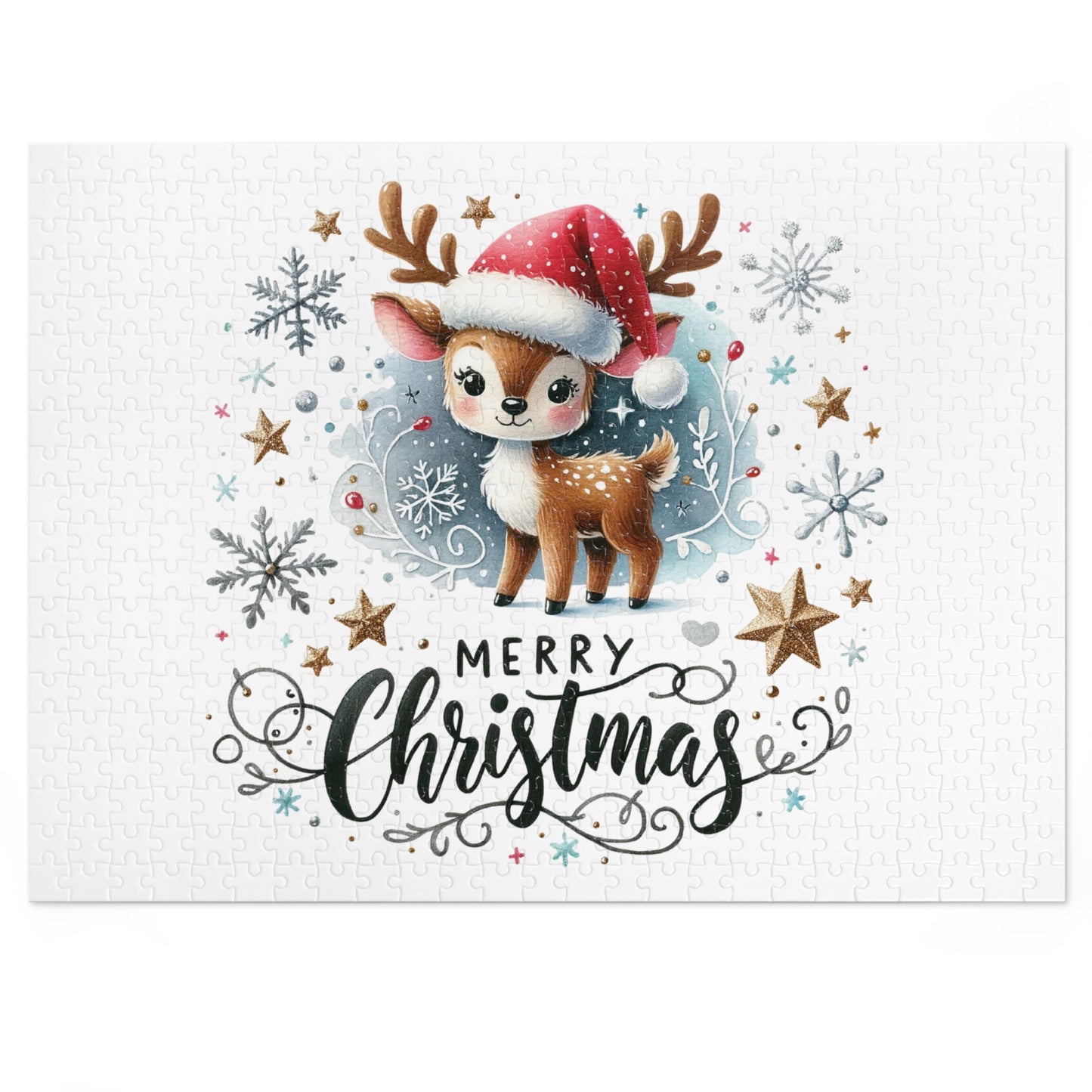 Jigsaw Puzzle, Christmas, Reindeer, Personalised/Non-Personalised (30, 110, 252, 500,1000-Piece)