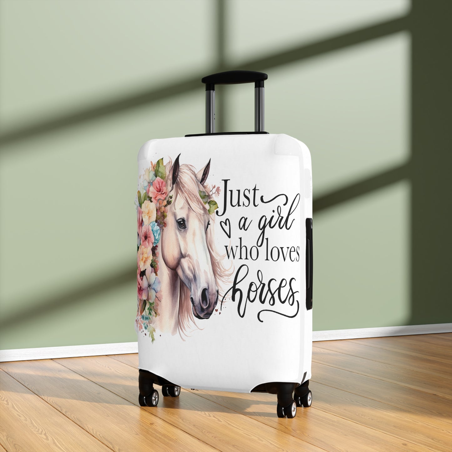 Luggage Cover, Just a Girl Who Loves Horses, awd-1075