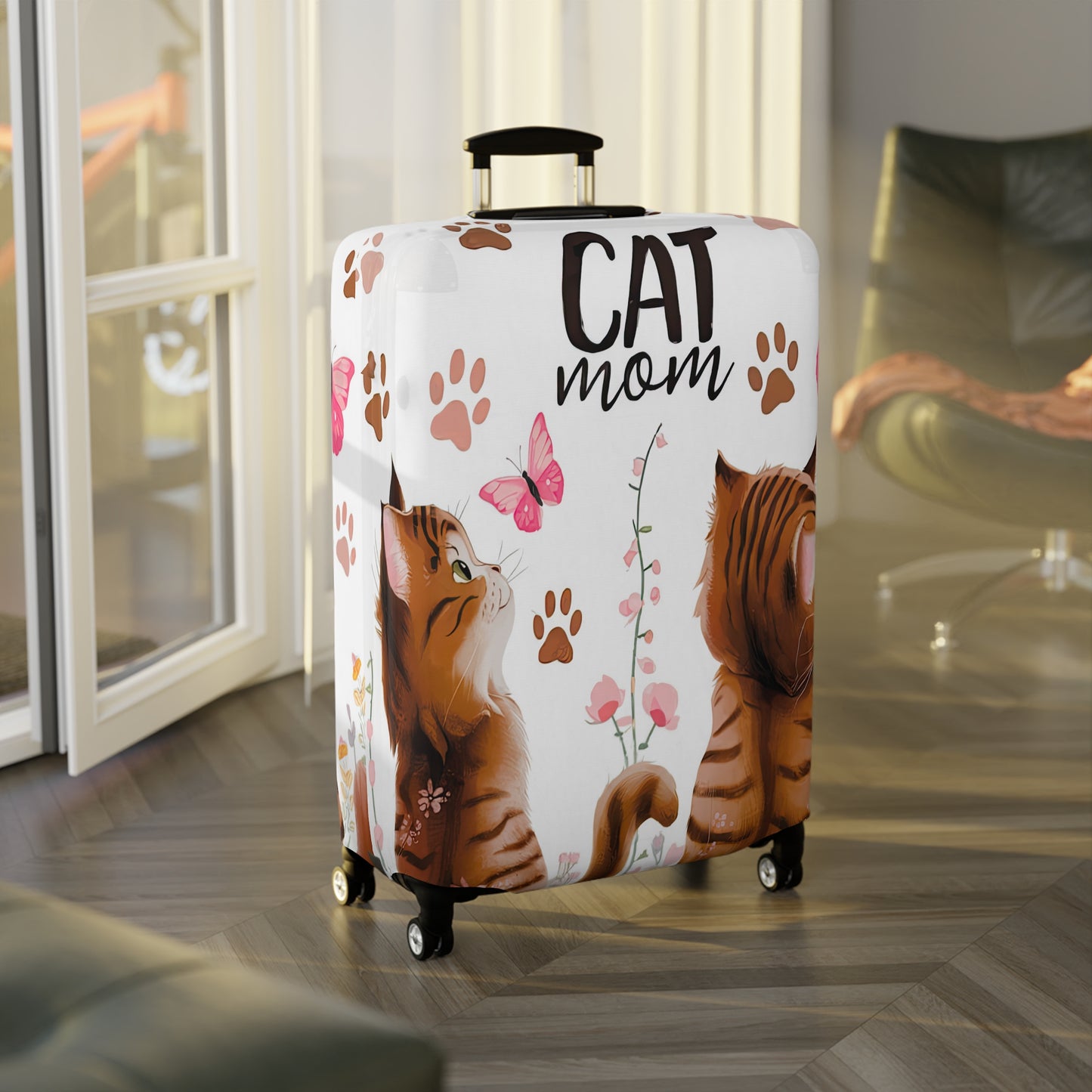 Luggage Cover, Cat Mom, awd-1472