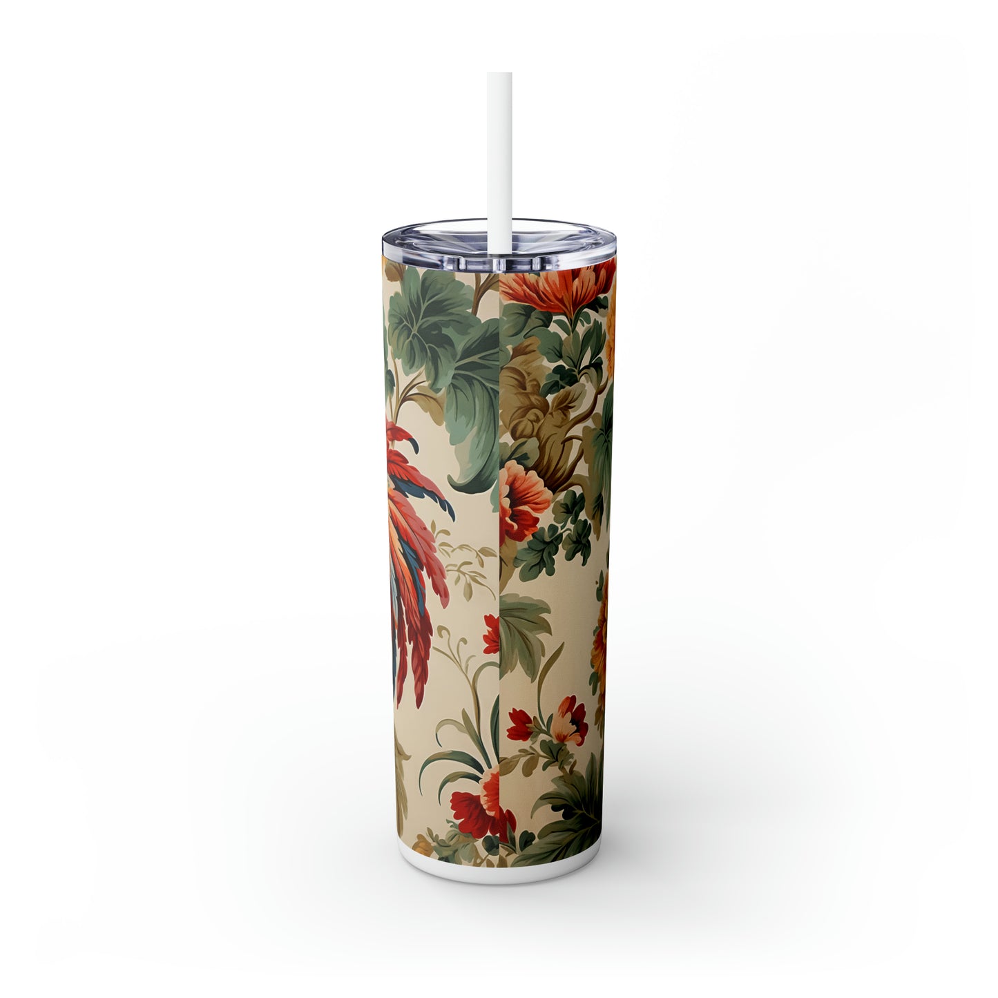 Skinny Tumbler with Straw, 20oz, Rooster