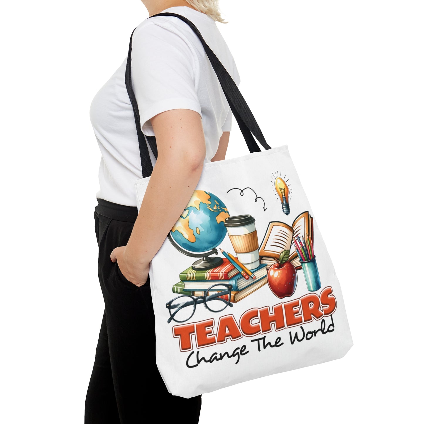 Tote Bag, Teacher, Teachers change the world Personalised/Non-Personalised Tote bag