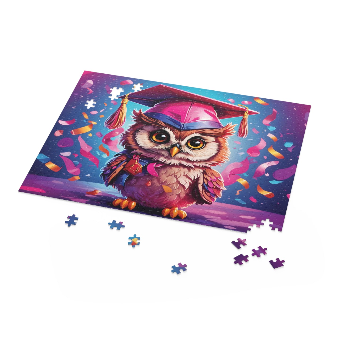 Personalised/Non-Personalised Puzzle, Owl (120, 252, 500-Piece)