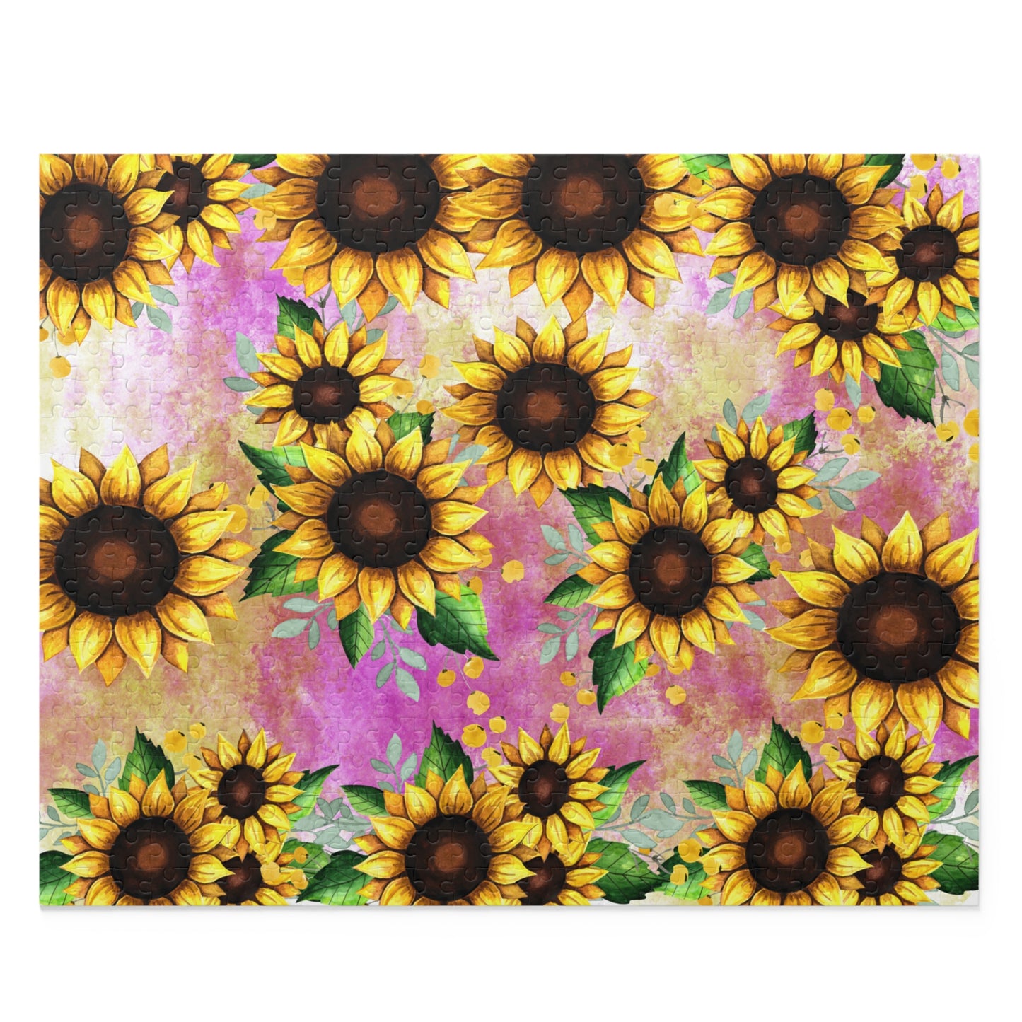 Personalised/Non-Personalised Puzzle, Sunflower (120, 252, 500-Piece)