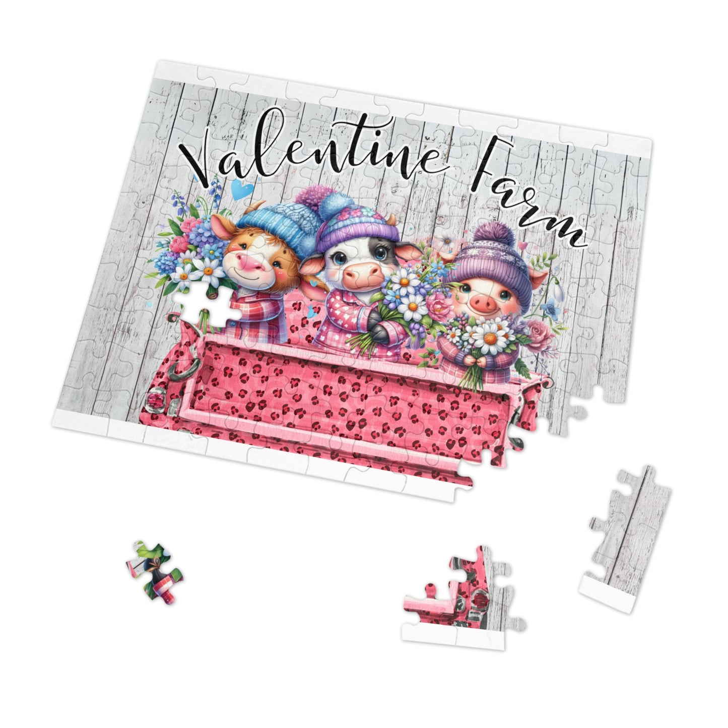 Jigsaw Puzzle, Valentine Farm, Personalised/Non-Personalised (30, 110, 252, 500,1000-Piece)