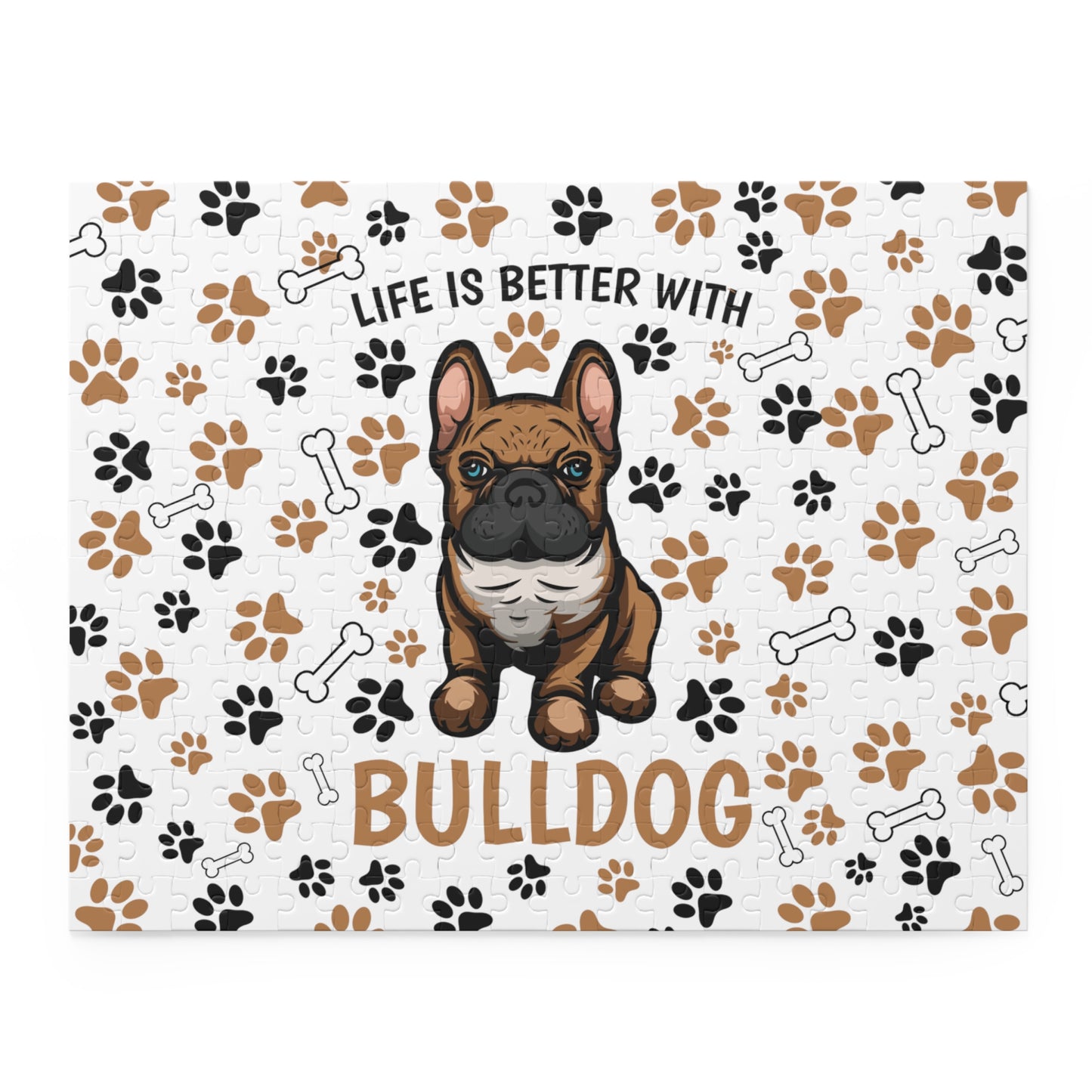 Puzzle, Life is Better with a Bulldog (120, 252, 500-Piece) awd-609