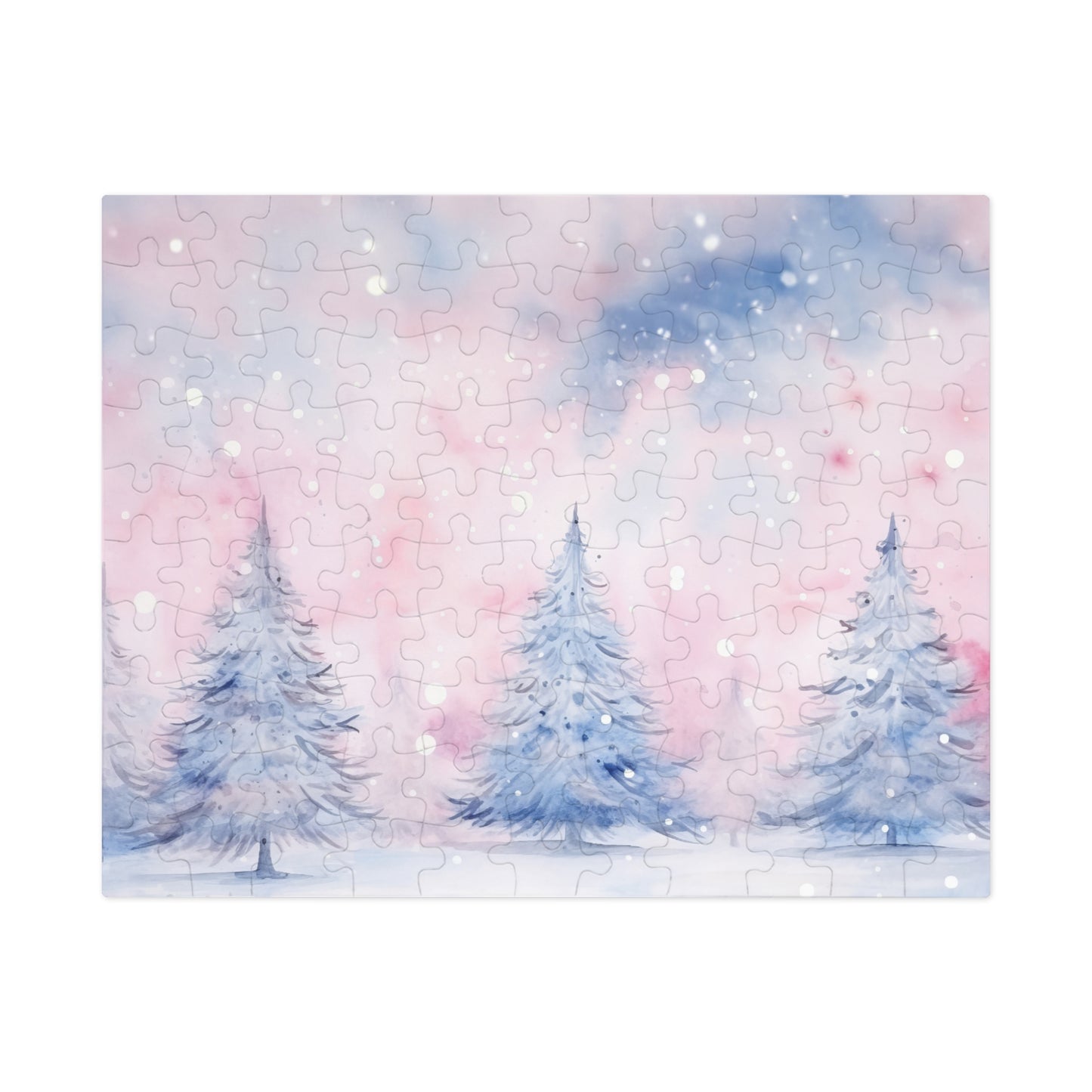 Puzzle, Christmas Trees, Personalised/Non-Personalised (30, 110, 252, 500,1000-Piece) Awd-552