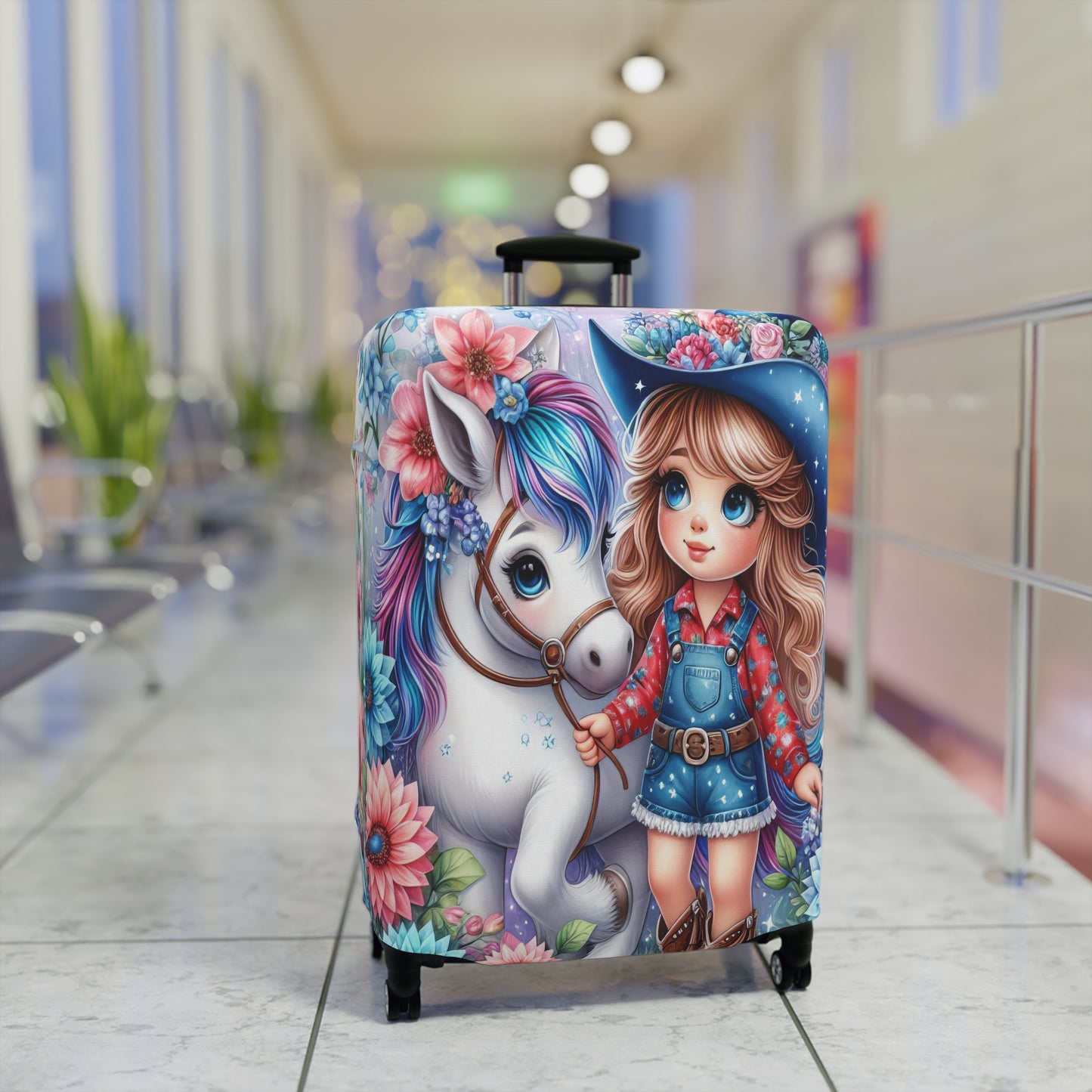 Luggage Cover, Just a Girl who Loves Horses, awd-3071