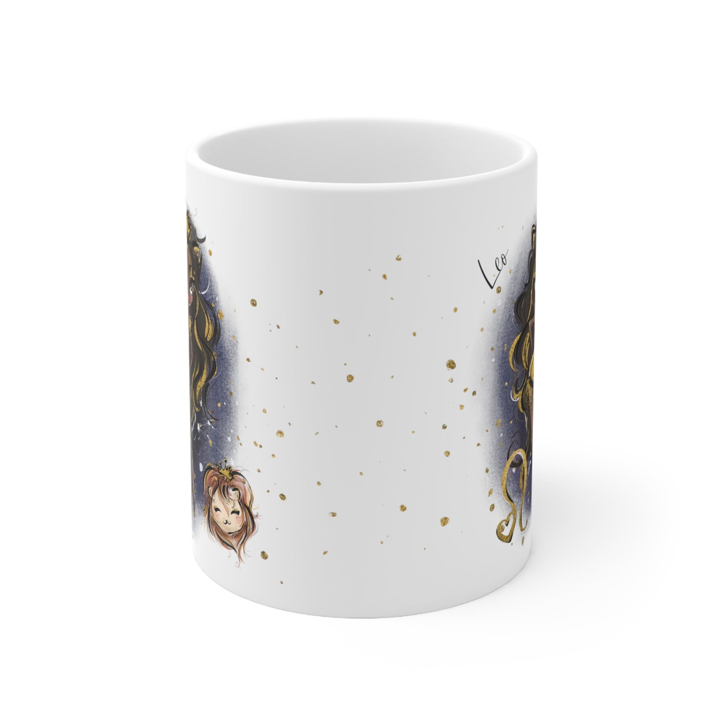 Personalised/Non Personalised Zodiac Sign, Leo, Ceramic Mug 11oz