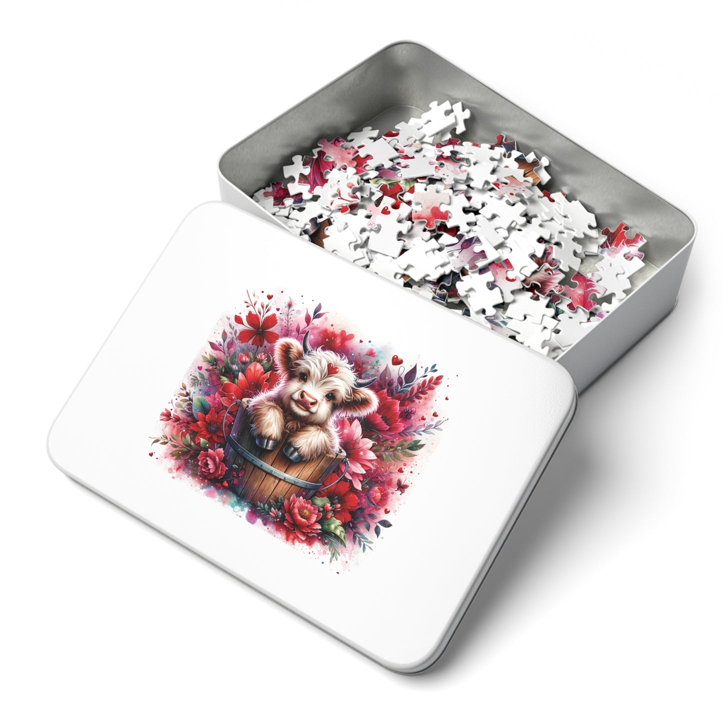 Jigsaw Puzzle, Highland Cow, Personalised/Non-Personalised (30, 110, 252, 500,1000-Piece)