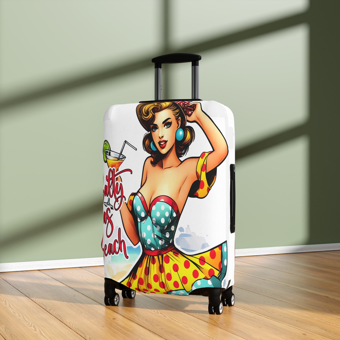 Luggage Cover, Retro Girl, Salty as Beach, awd-3001