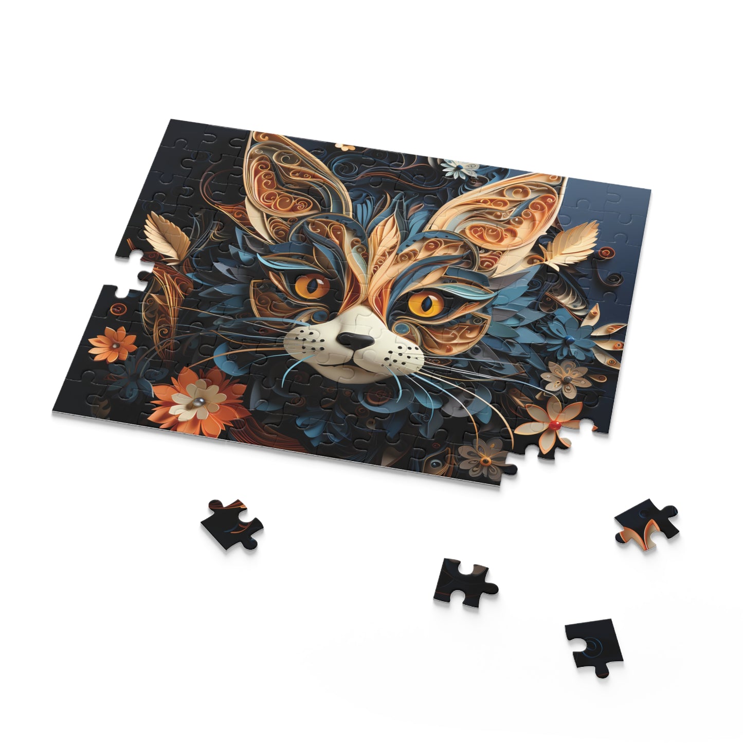 Personalised/Non-Personalised Puzzle, Cat (120, 252, 500-Piece)