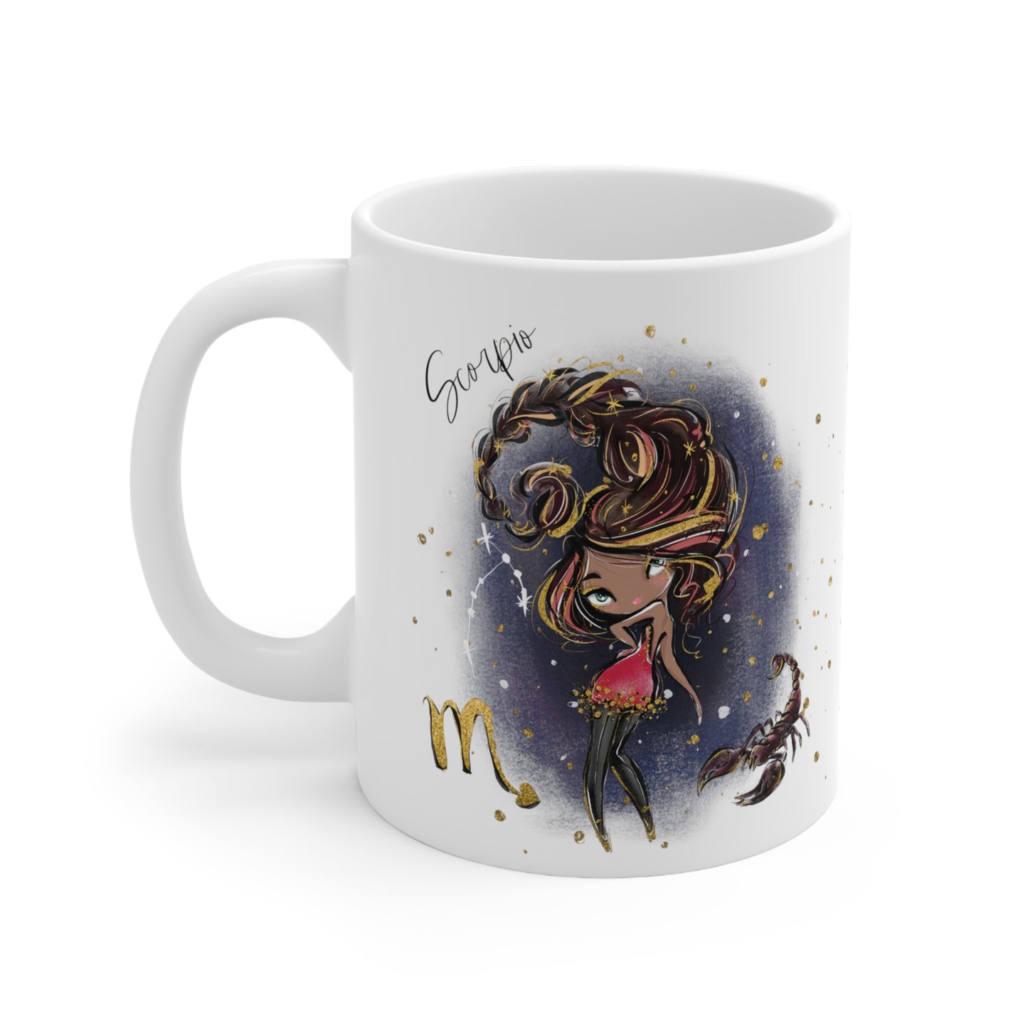 Personalised/Non Personalised Zodiac Sign, Scorpio, Ceramic Mug 11oz