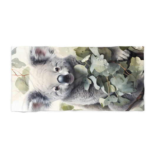 Beach Towel, Australian Animals, Koala, Polycotton Towel, 2 sizes Available