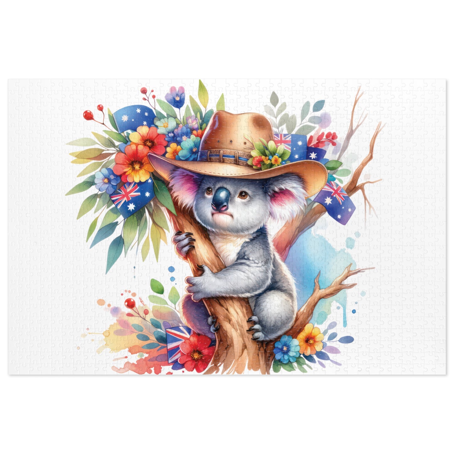 Jigsaw Puzzle in Tin, Australian Animals, Koala, Personalised/Non-Personalised, awd-1317 (30, 110, 252, 500,1000-Piece)