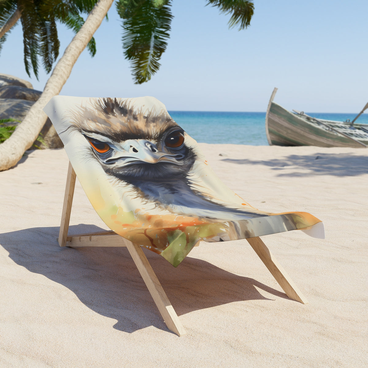 Beach Towel, Australian Animals, Emu, Polycotton Towel, 2 sizes Available
