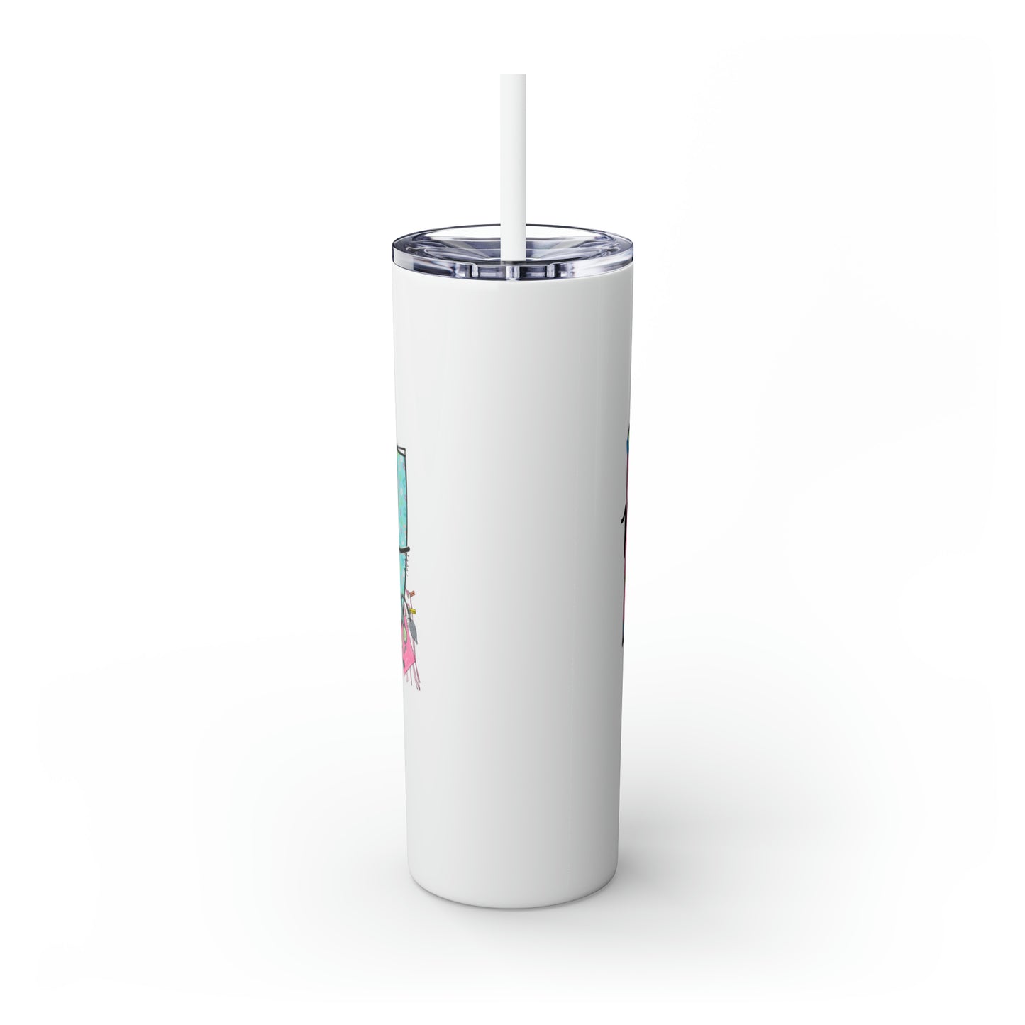 Skinny Tumbler with Straw, 20oz, PICU Nurse