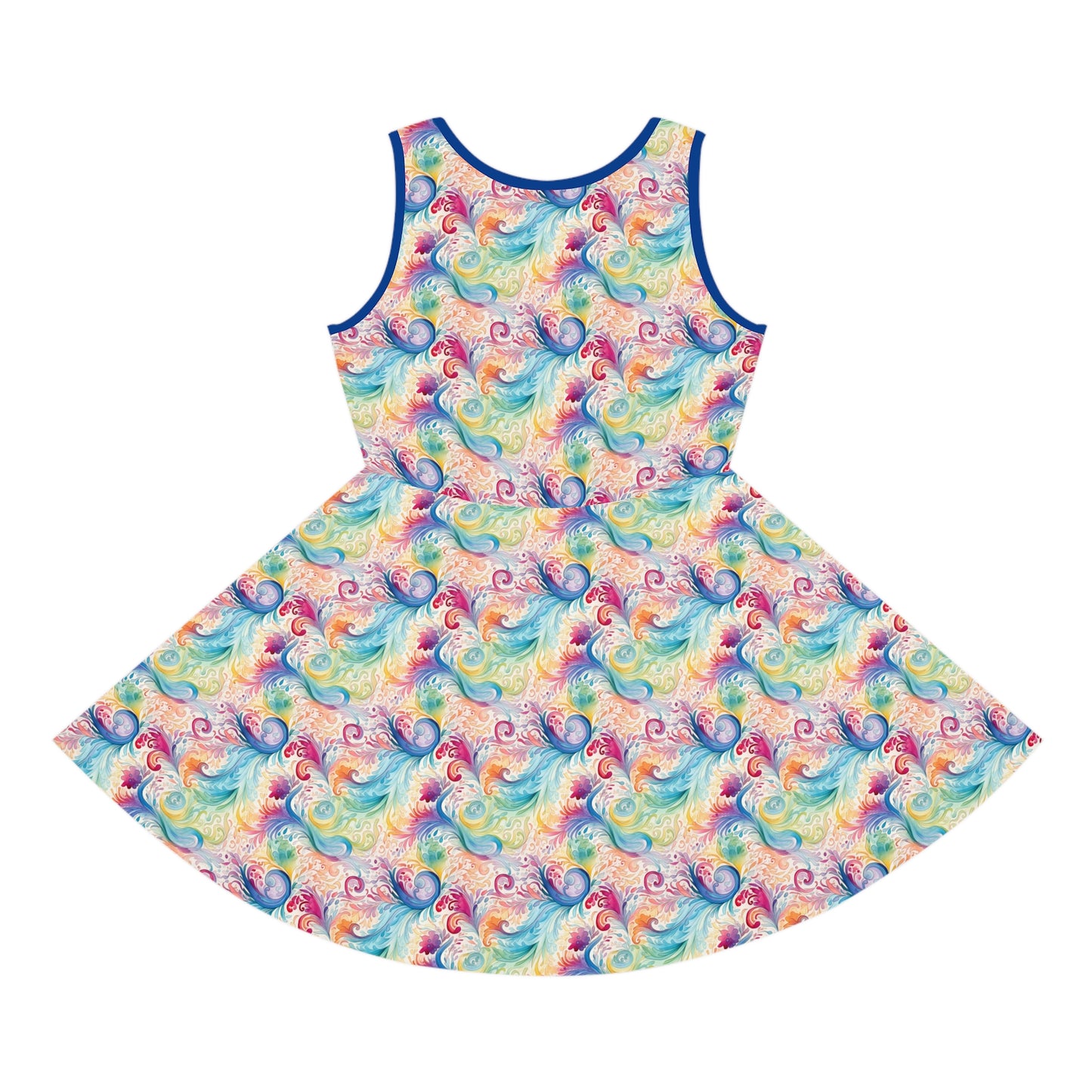 Girls' Sleeveless Sundress Rainbow Paisley