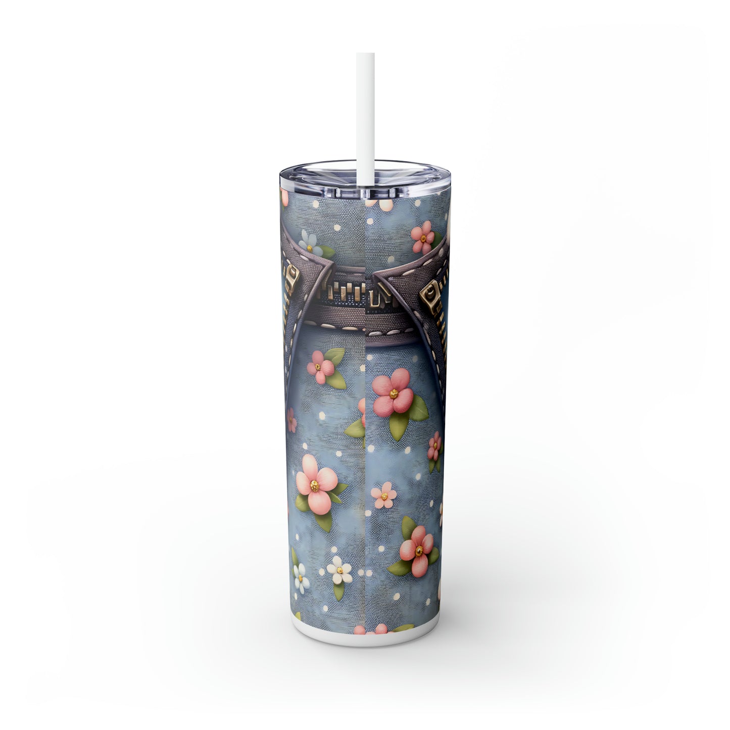 Skinny Tumbler with Straw, 20oz, Easter, Bear, awd-1305