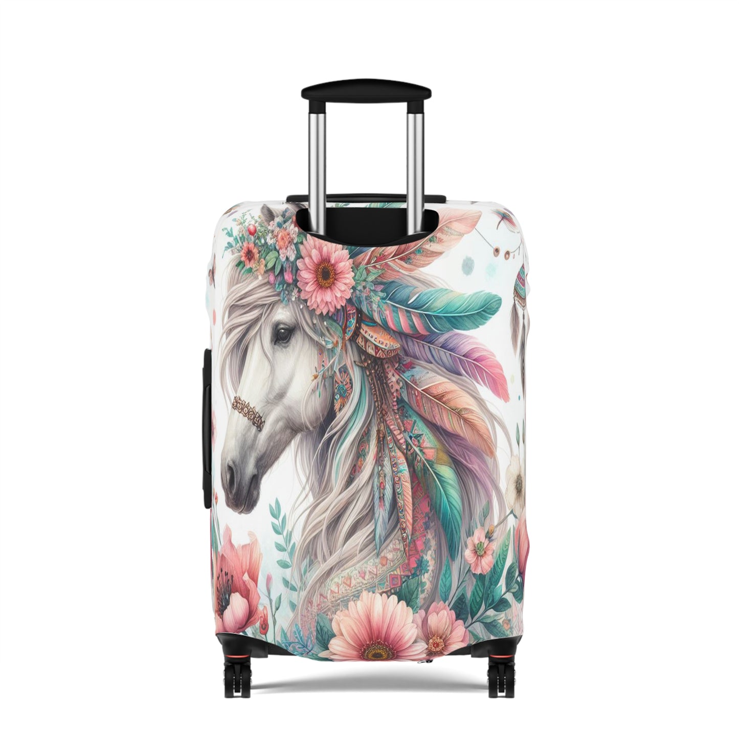 Luggage Cover, Country and Western, Boho Floral Horse, awd-1734