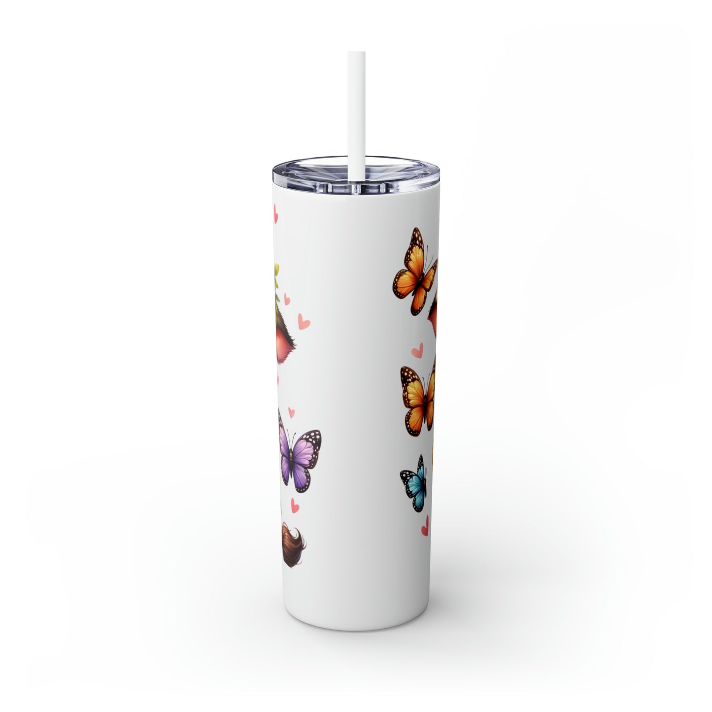 Skinny Tumbler with Straw, 20oz, Baby Highland Cow