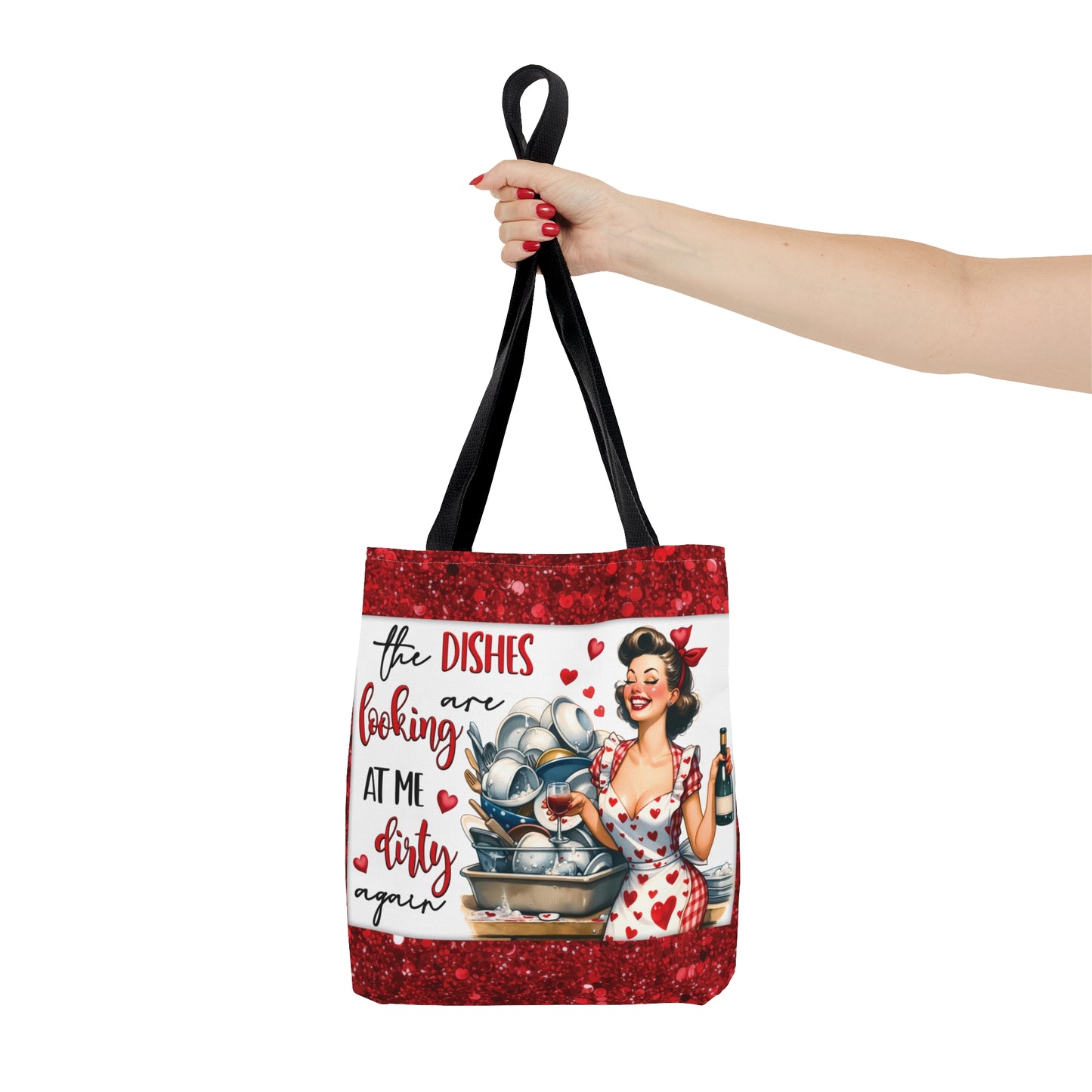 Tote Bag, Retro, The Dishes are looking at me Dirty again