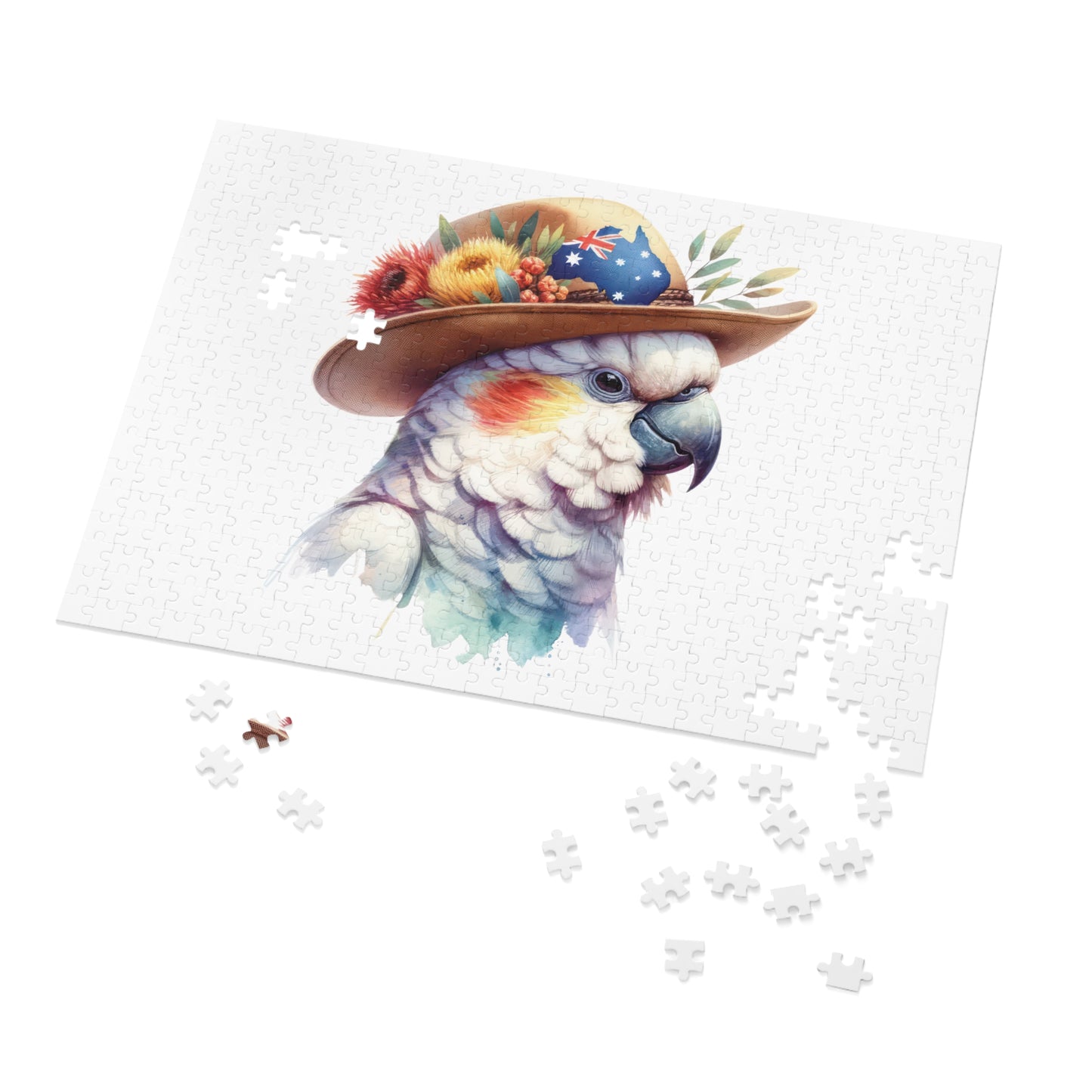 Jigsaw Puzzle in Tin, Australian Animals, Cockatoo, Personalised/Non-Personalised, awd-1333 (30, 110, 252, 500,1000-Piece)