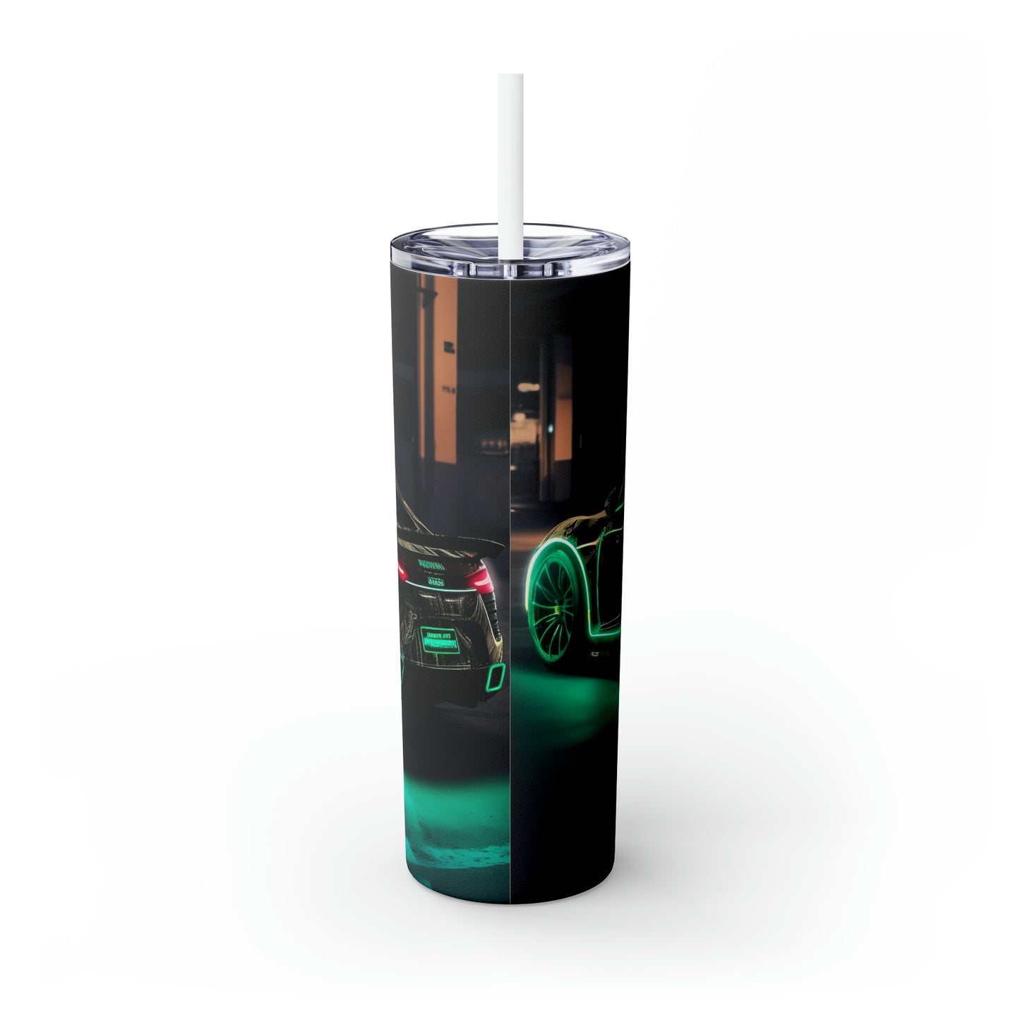 Skinny Tumbler with Straw, 20oz, Car