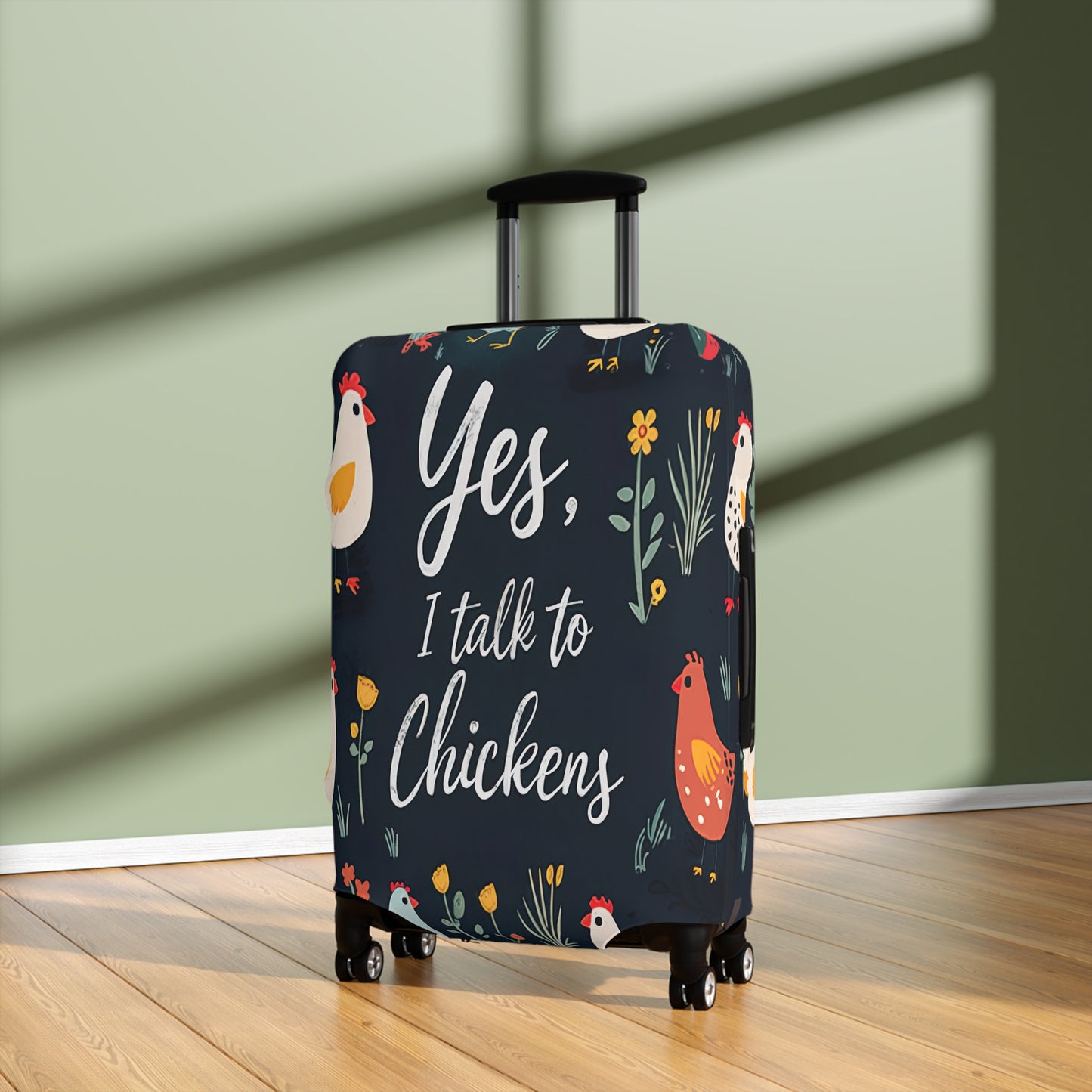 Luggage Cover, Yes I talk to Chickens, awd-1678