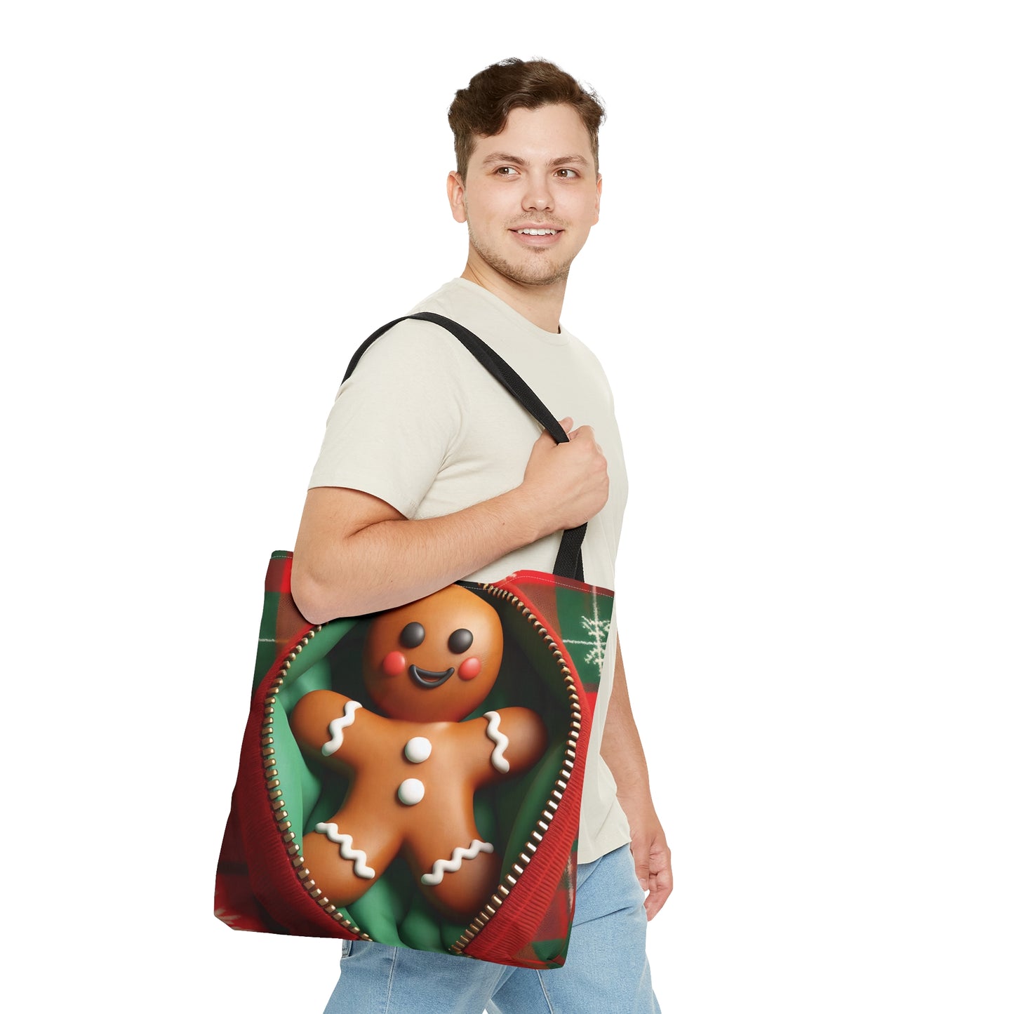 Tote Bag, Christmas, Gingerbread Man