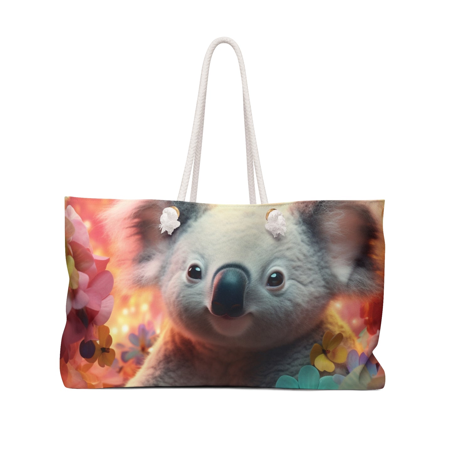 Personalised/Non-Personalised Weekender Bag, Koala, Large Weekender Bag, Beach Bag, Book Bag