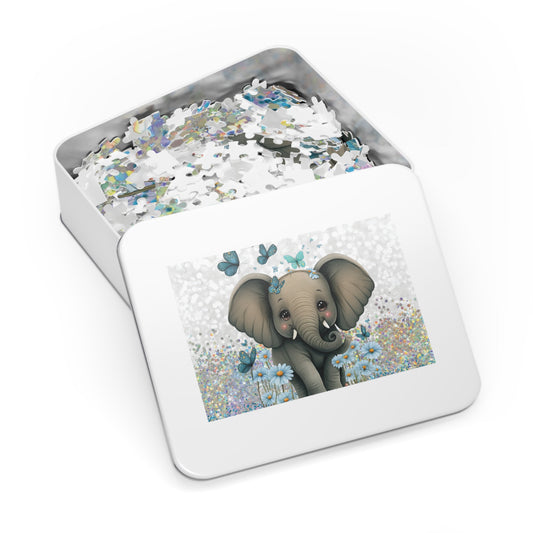 Jigsaw Puzzle, Elephant, Personalised/Non-Personalised (30, 110, 252, 500,1000-Piece)