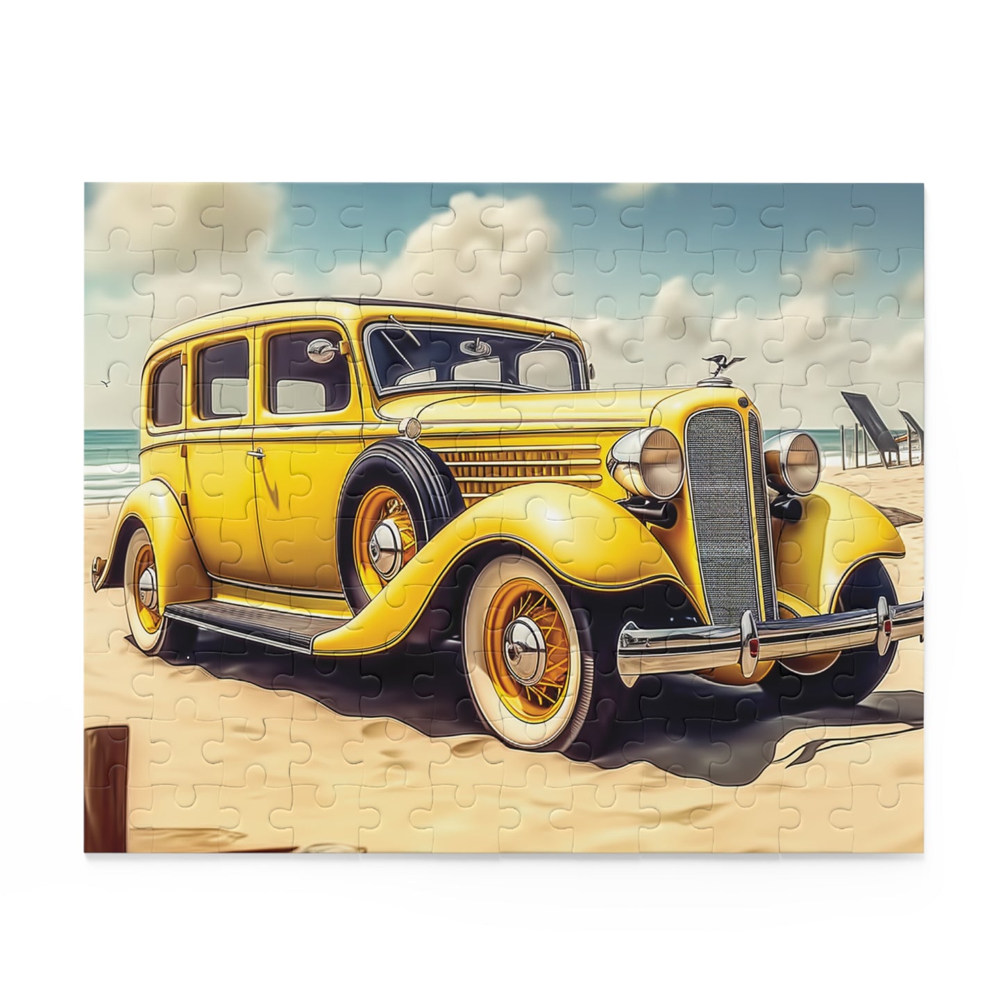 Personalised/Non-Personalised Puzzle, Vintage Car (120, 252, 500-Piece)