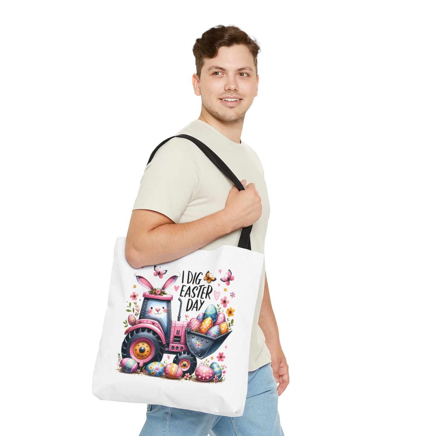 Tote Bag, Easter, Tractor, I dig Easter day Personalised/Non-Personalised Tote bag