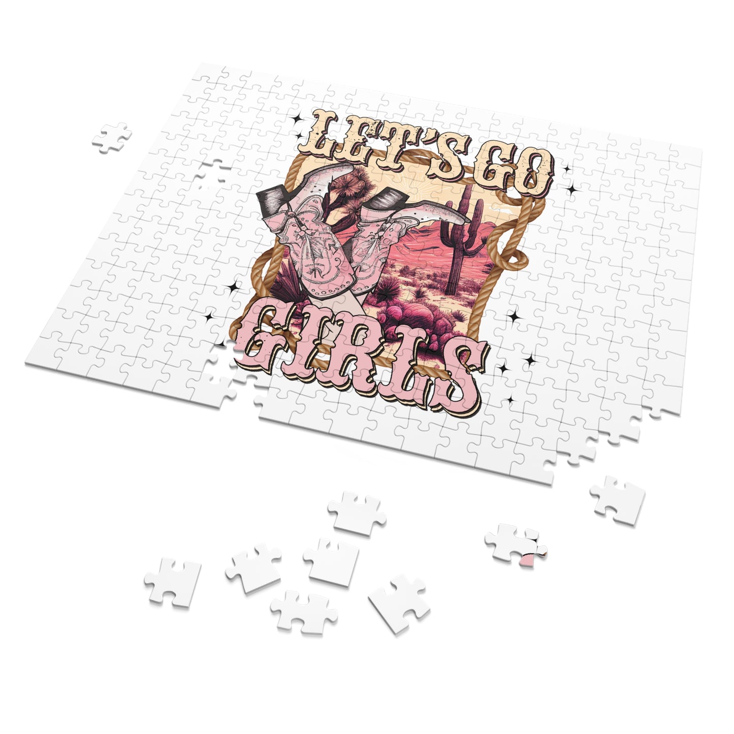 Puzzle, Western, Let's Go Girls, Personalised/Non-Personalised (30, 110, 252, 500,1000-Piece)