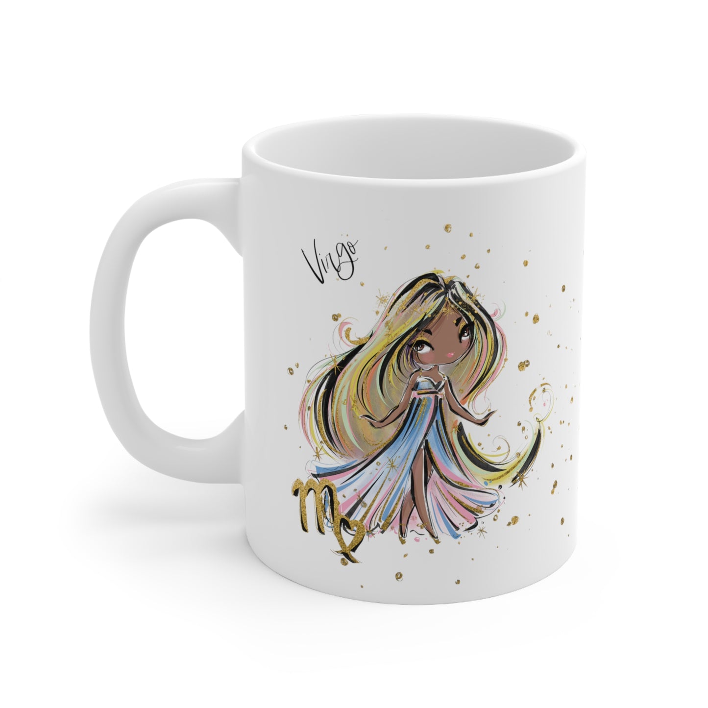 Personalised/Non Personalised Zodiac Sign, Virgo, Ceramic Mug 11oz